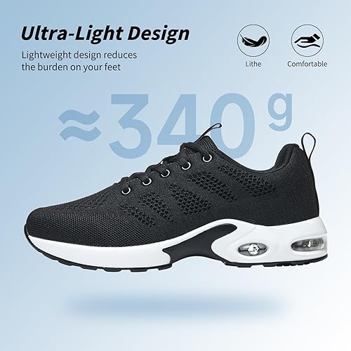 Miniatura 3 de Zapatos para caminar para mujer, ligeros, transpirables, antideslizantes, cómodos durante todo el día para correr, gimnasio, viajes