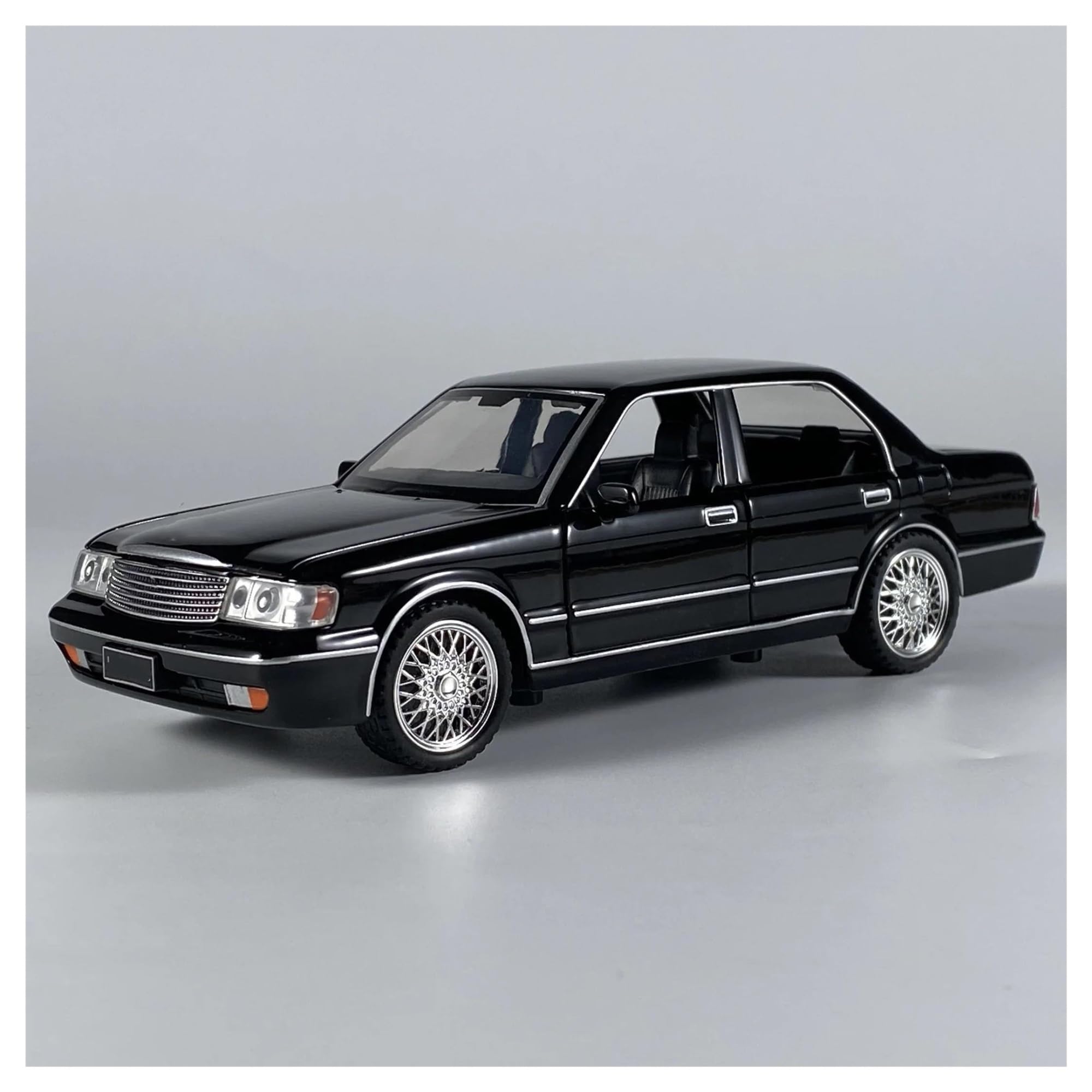 Mocalux Black Scale Die-Cast Model Car For Toyota For Crown Diecast Model Car
