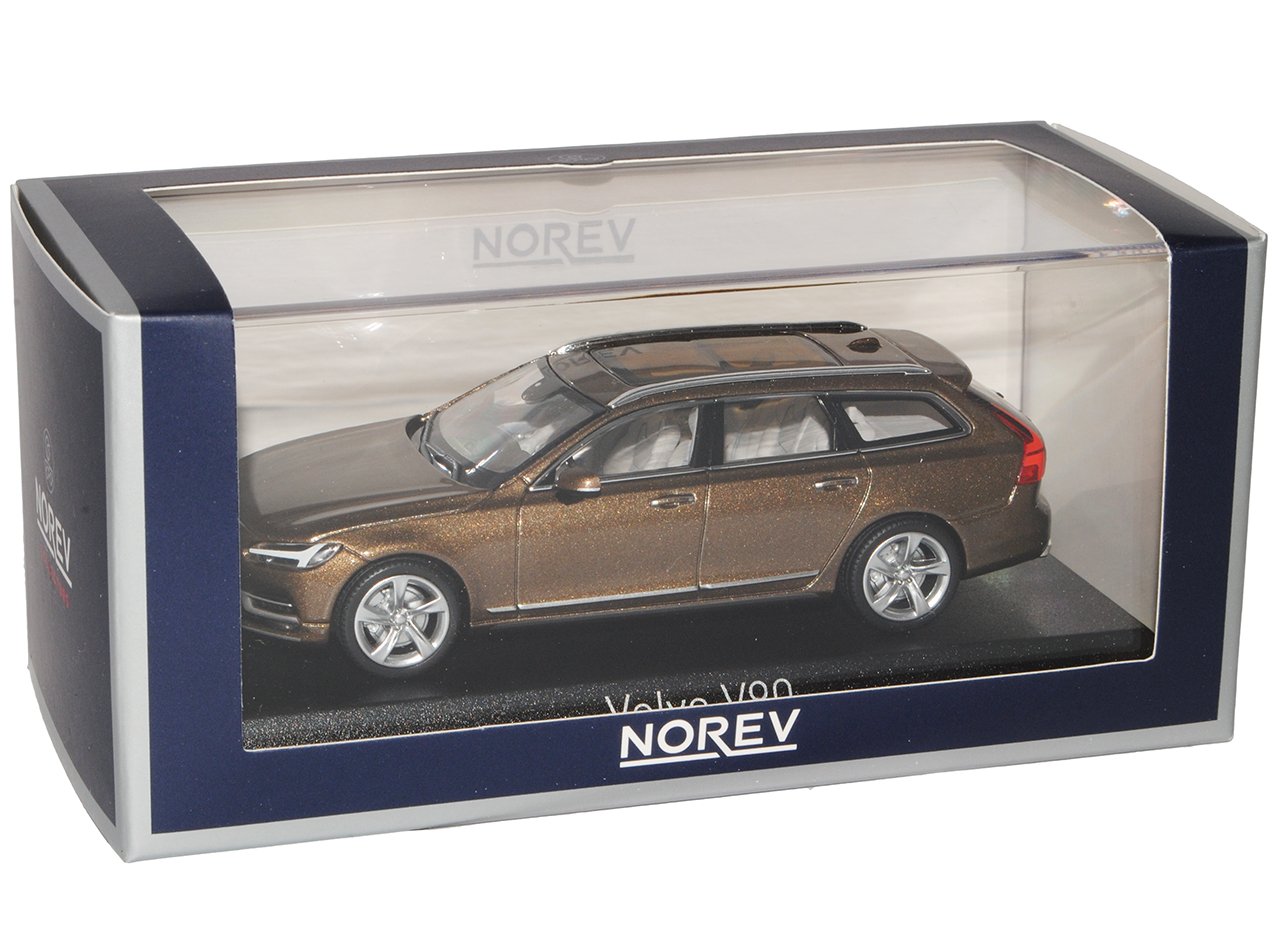 Norev Volvo V90 Estate Twilight Bronze Brown from 2016 1/43 Model