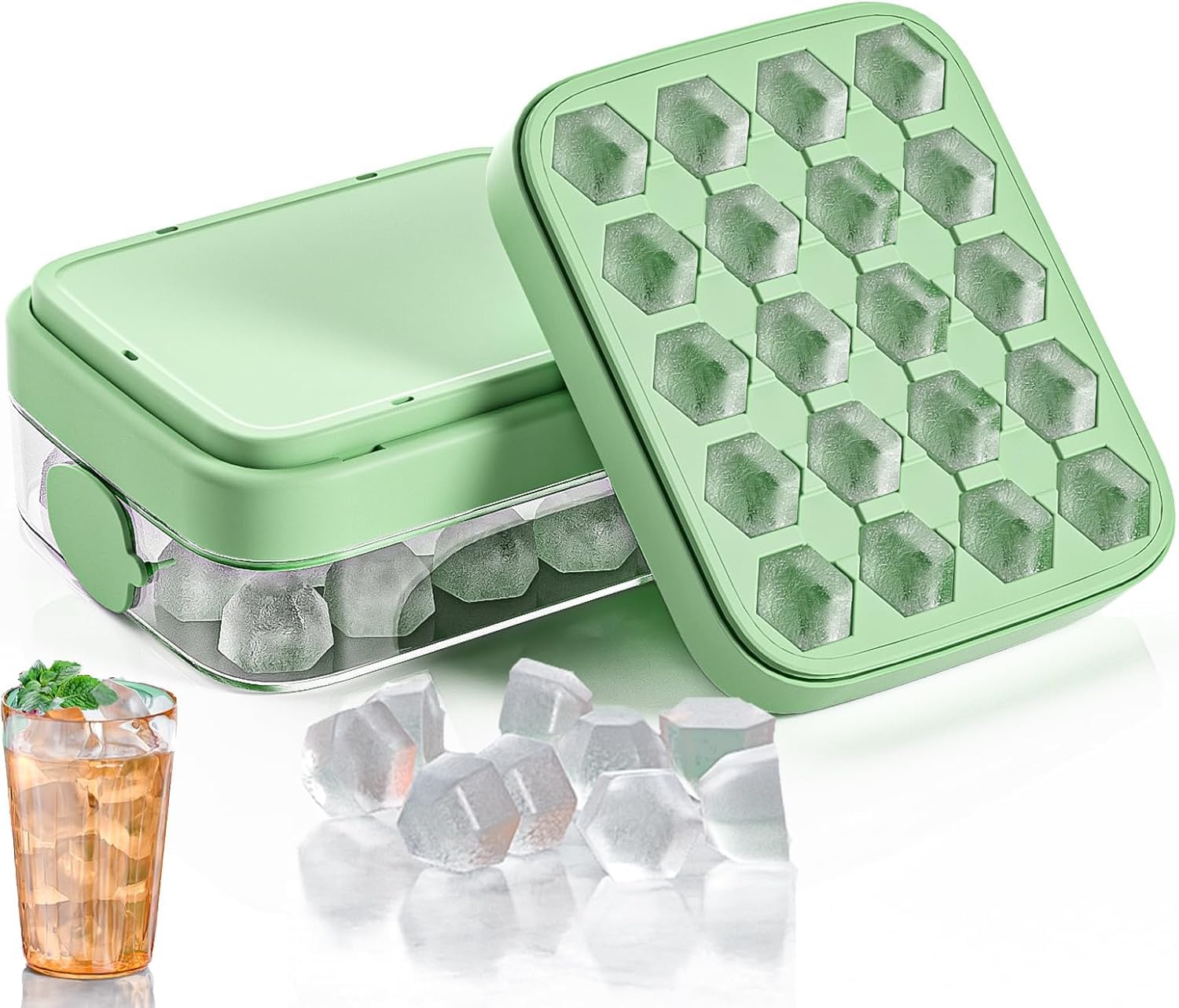 Amazon｜製氷皿 氷 保存容器 六角氷 2.5cm 氷皿 アイストレー 家庭用