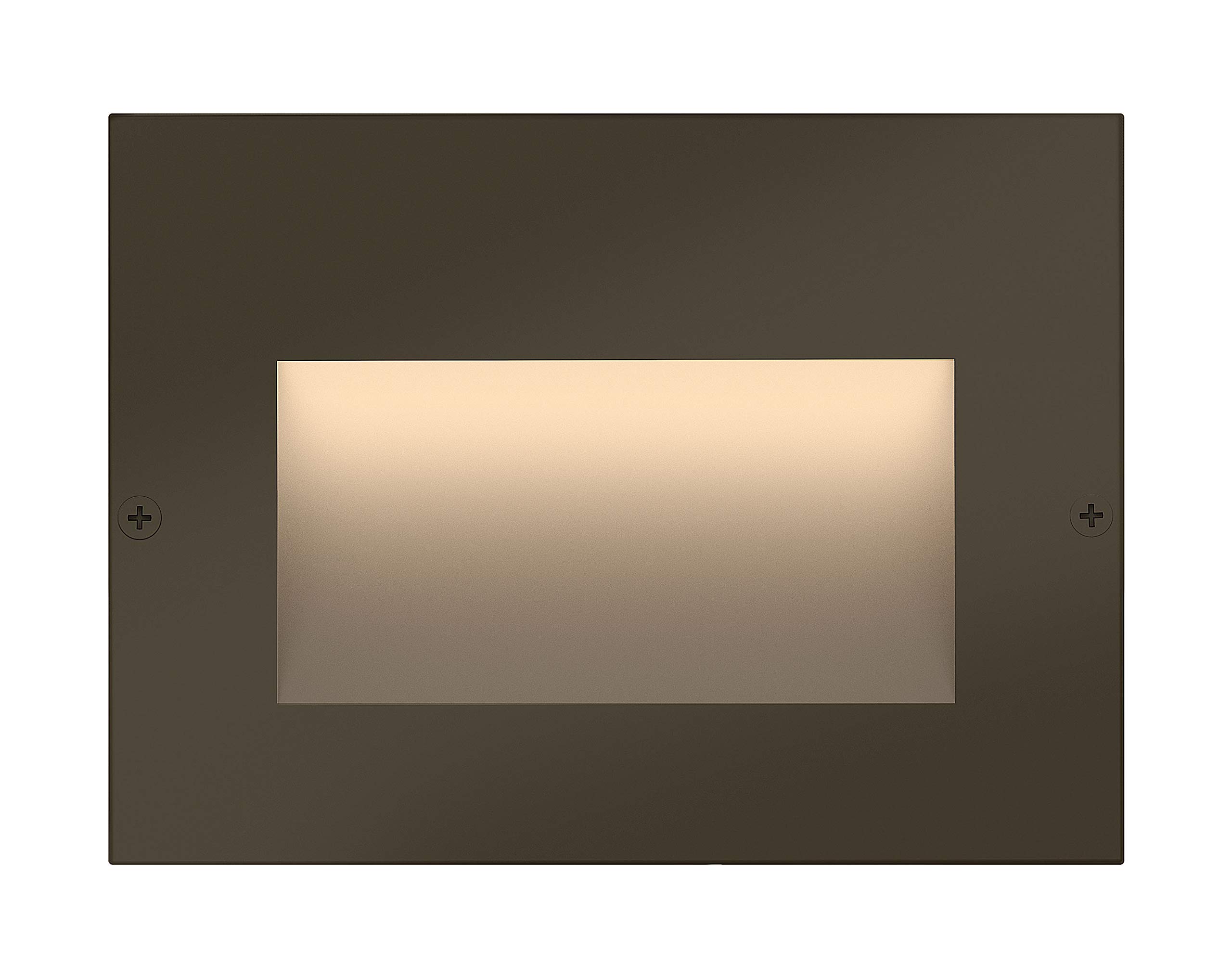 Hinkley Landscape Taper 1563BZ Horizontal 12v Step Light - Low-Voltage Integrated LED, Recessed Mount, Safe for Wet Conditions, Wiring Kit Included - Bronze Finish