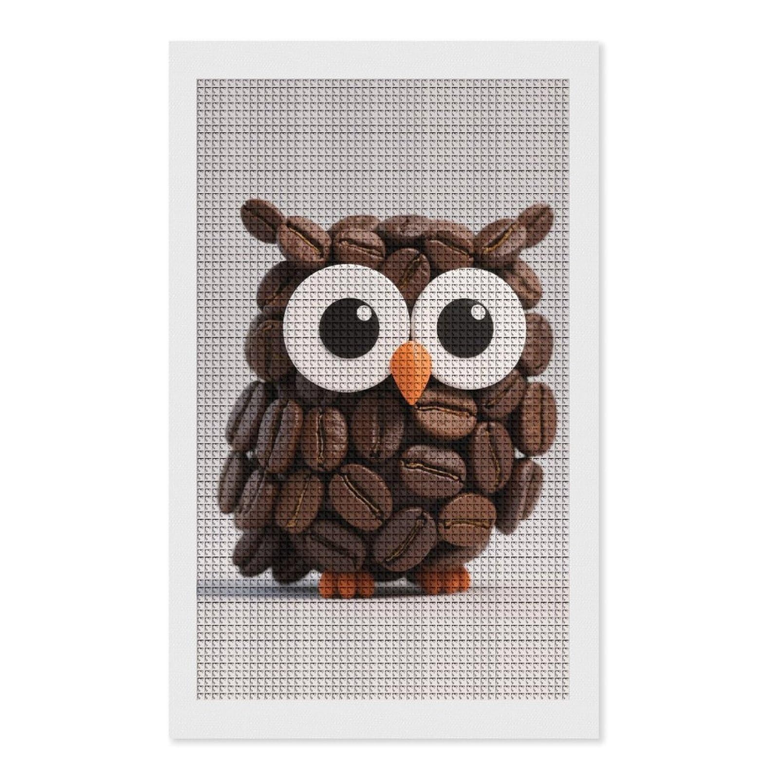 FodPand Cute Owl 5D Diamond Painting Kits for Adults Beginners Full Drill Square Diamond Dots Pictures Gem Art Supplies for Home Wall Room Decoration DIY Craft Set Gift 12x20