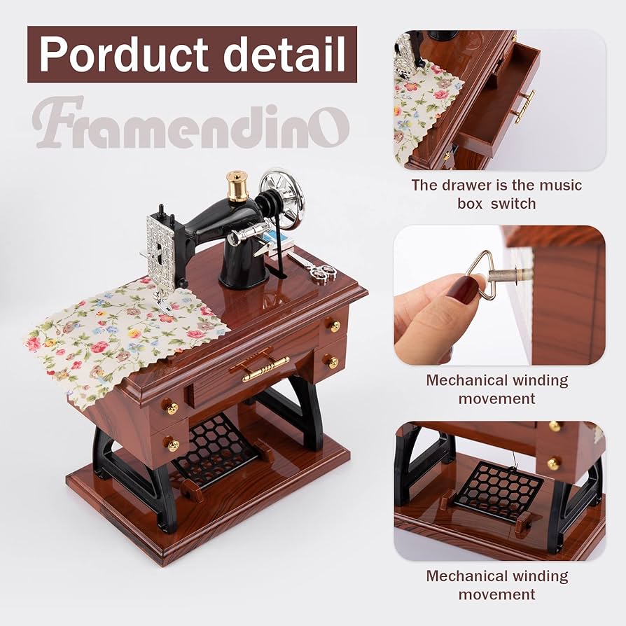DEVISE WORKS X PINO WORKS 　 DENIMNBARA Amazon.com: Framendino, Vintage Sewing Machine Jewelry