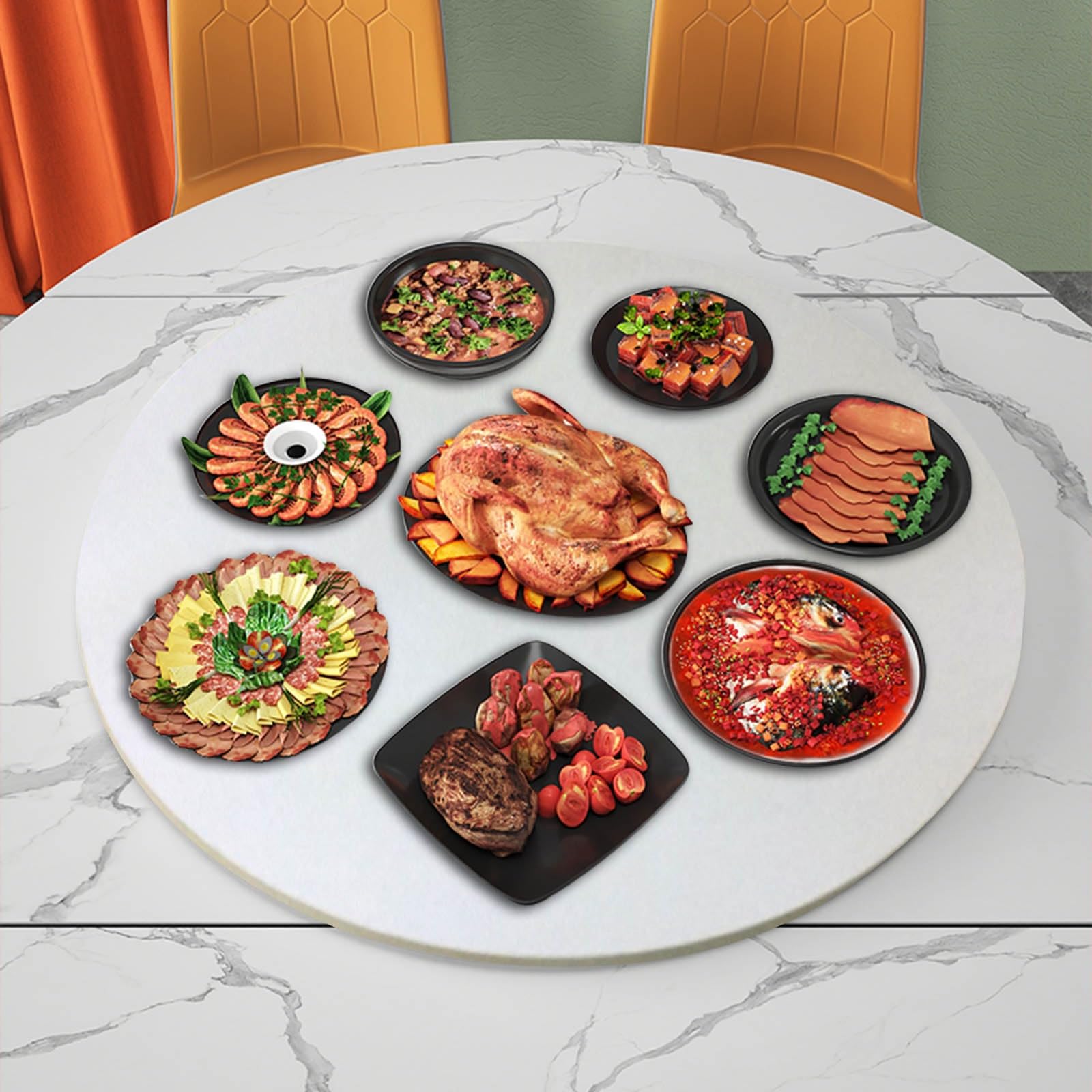 90cm）木製ターンテーブル_51251主に食卓用回転テーブル中華テーブル