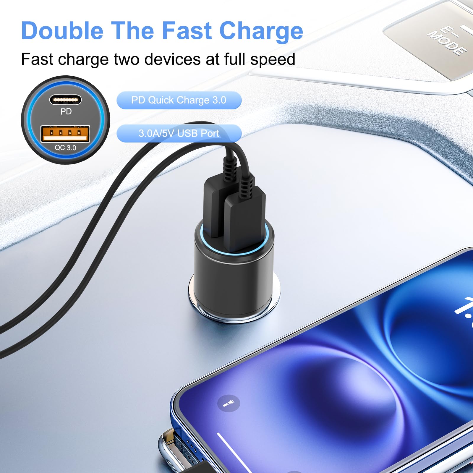 Samsung Super Fast Charger Type C Kit,25W PD USB C Wall/Car Charger for Samsung Galaxy S22/S21/S20/Plus/Ultra/FE/Note 20/10/A71,2020/2018 iPad Pro/Air,with 2X USB C-to-C Cable(5ft)