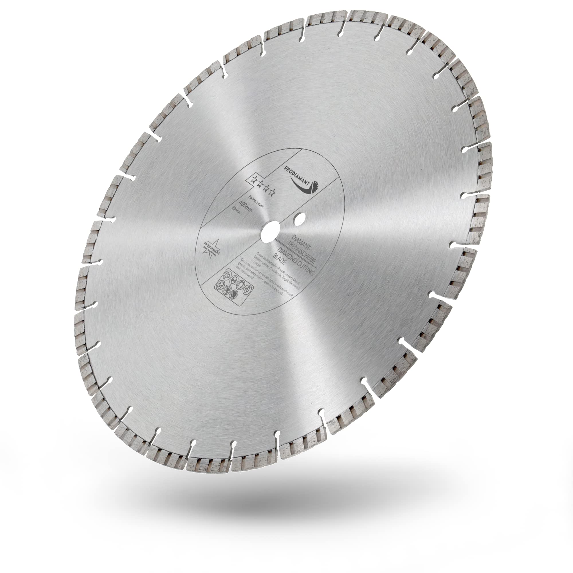 PRODIAMANT Disco de corte de diamante Premium láser para hormigón 400 mm x 20 mm disco de corte de diamante soldado por láser