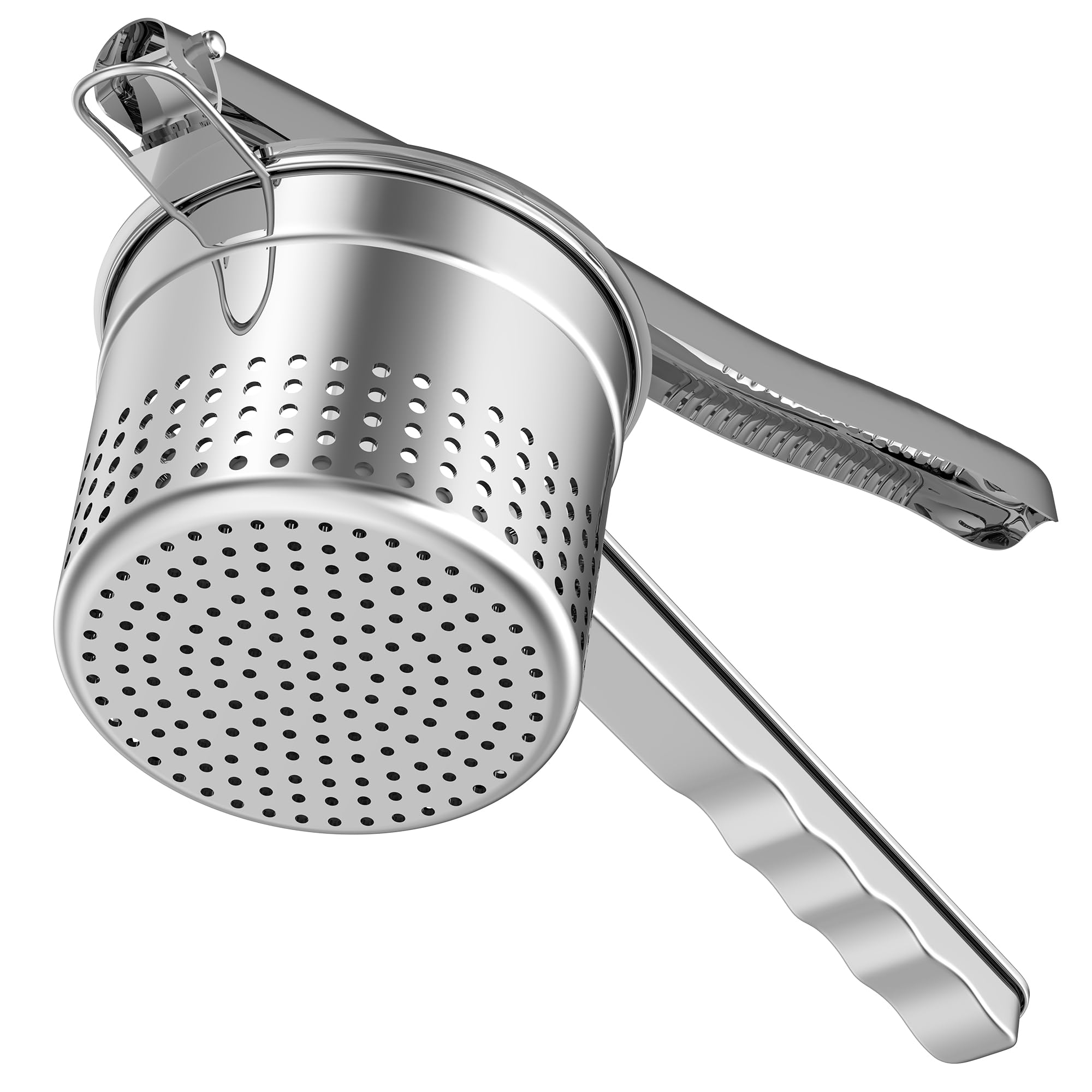 Livilord Potato Ricer, Heavy Duty Stainless Steel Ricers for Mashed Potatoes, Sweet Potato Masher Kitchen Tool with Ergonomic Handle, Spaetzle Maker