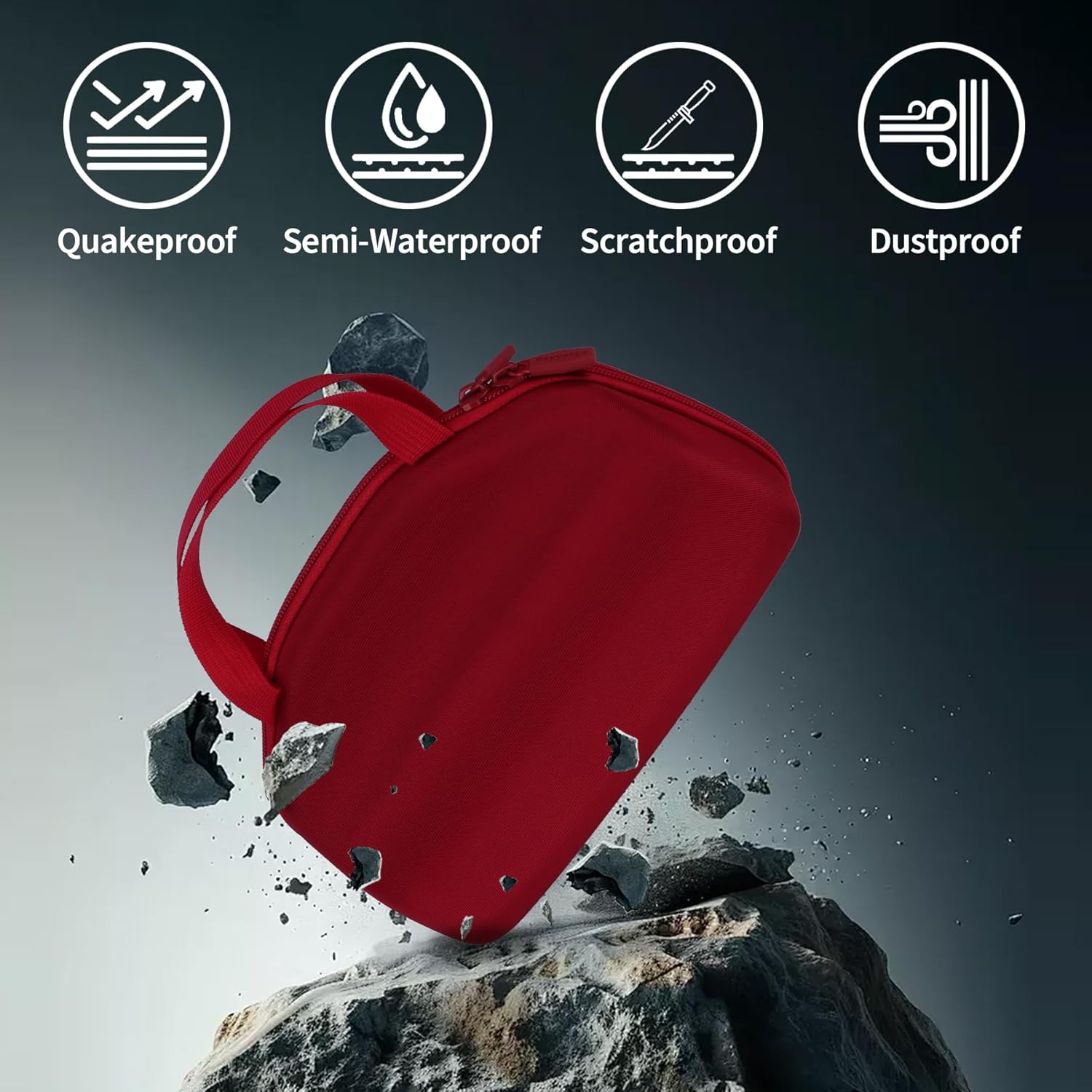 Storage Case Compatible with JBL Charge 6 Portable Waterproof DropProof Speaker (Red) - Image 7