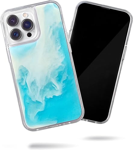 SteepLab Flowing Neon Sand - Funda líquida para iPhone 14 Pro Max (2022, 6.7 pulgadas), protección de cuerpo completo con bisel elevado (océano y disponible en Yaxa Peru