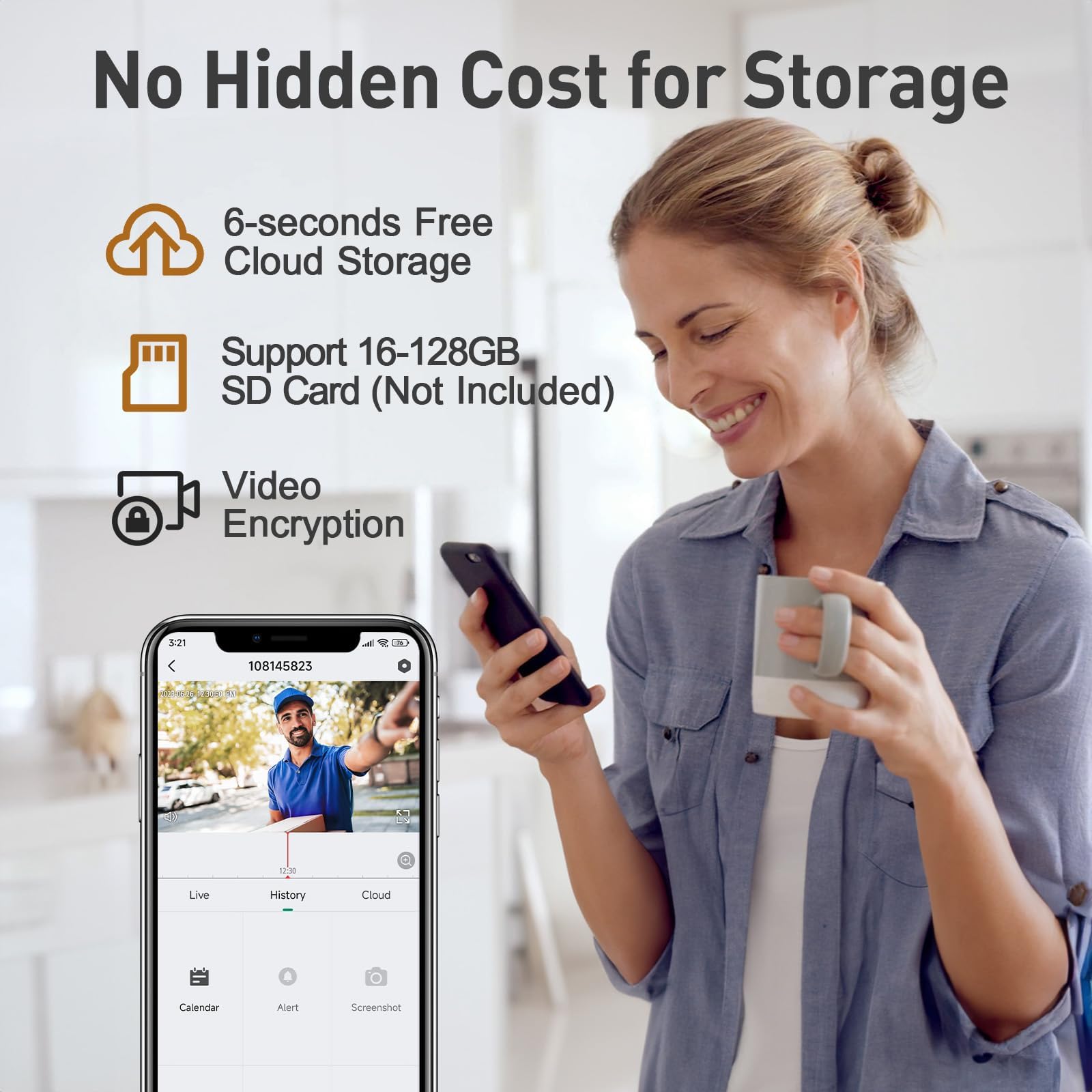 Amazon.com: XTU Doorbell Camera Wireless No Subscription, 2K Video 