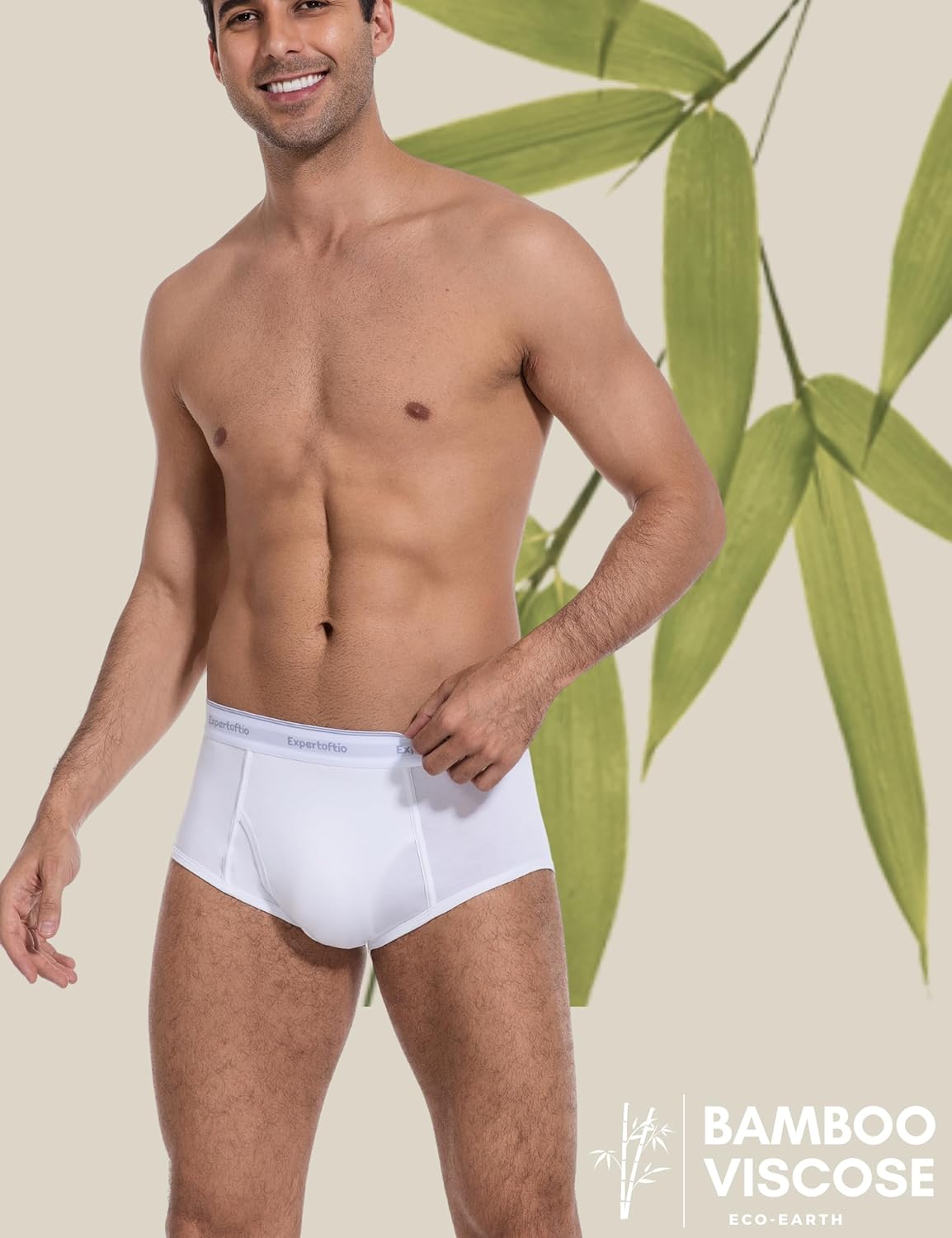 Men's Underwear Briefs Viscose from Bamboo, Moisture Wicking Tagless Underwear for Men Pack Comfort Fly - Image 2