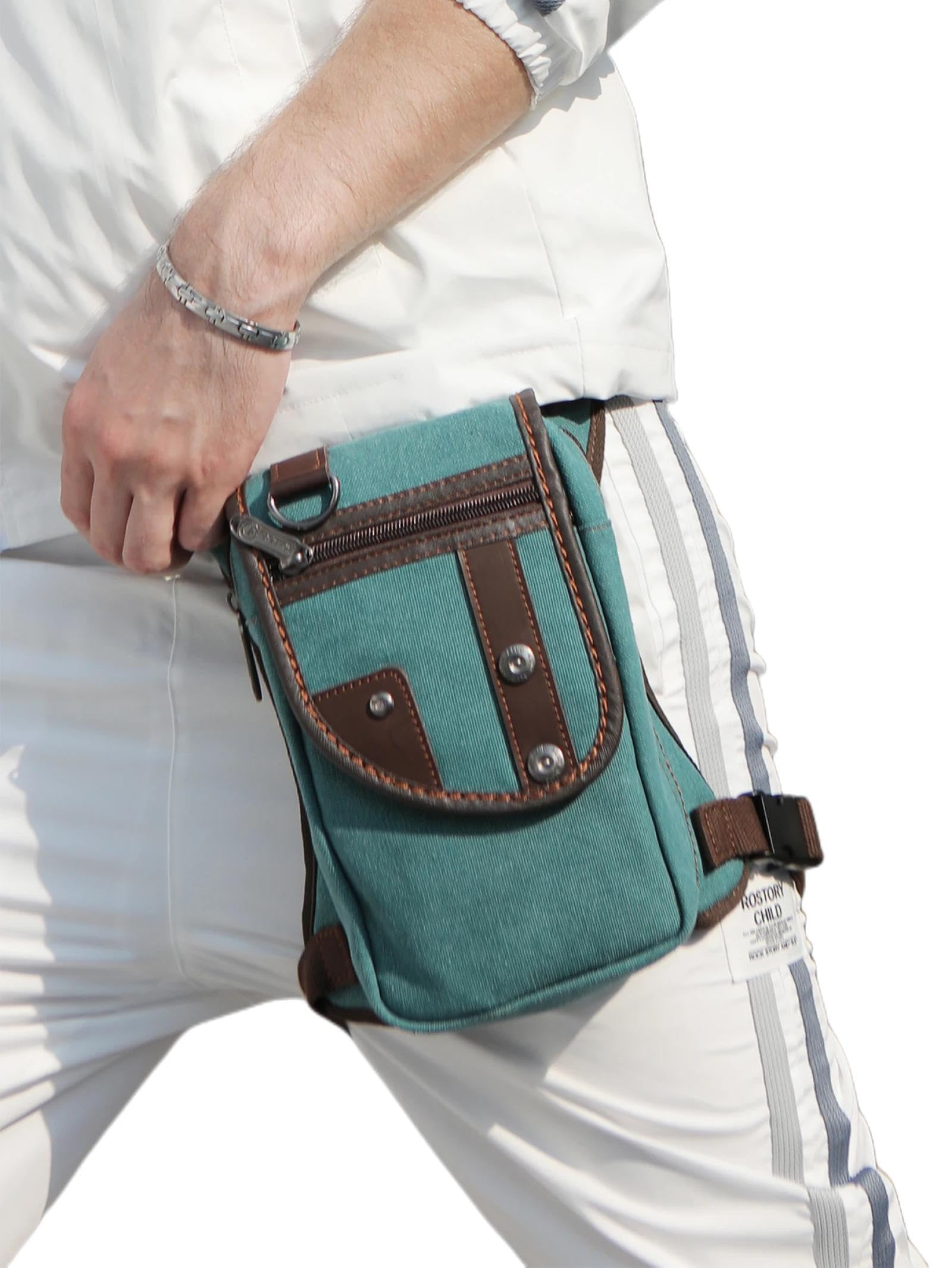 Marsupio Uomo Drop Leg Waist Pack Borsa per Rider Sport all'Aria Aperta Borse da Viaggio da Arrampicata Cintura Maschile Borse da Anca