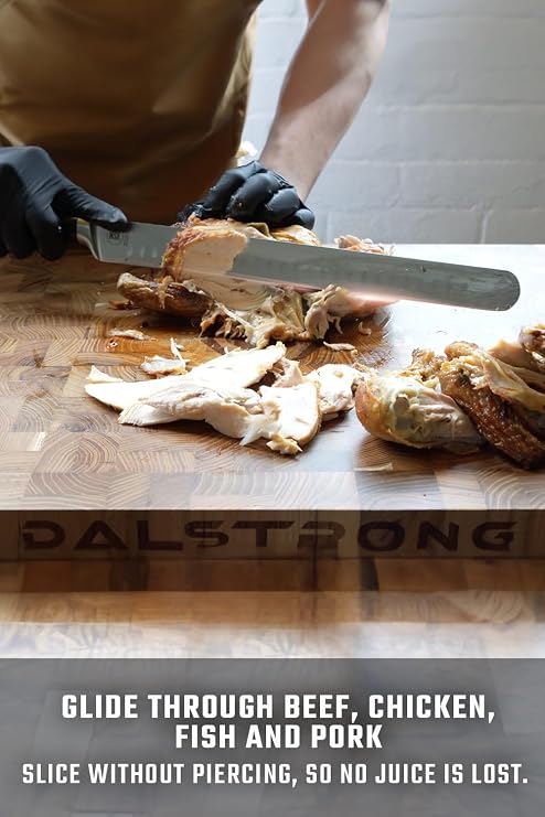 Dalstrong スライス&カービングナイフ 30.5cm（12インチ） グラディエーターシリーズ グラントンエッジ ジャーマン高炭素スチール G10ハンドル シース付き NSF認定 30.5cm（12インチ）スライス&カービングナイフ ブラックG10ハンドル | 56+ HRC - フルタングG10ハンドル - シース - バーベキューブリスケット用 - ホリデーターキーカービング - カスタマーサポート付き