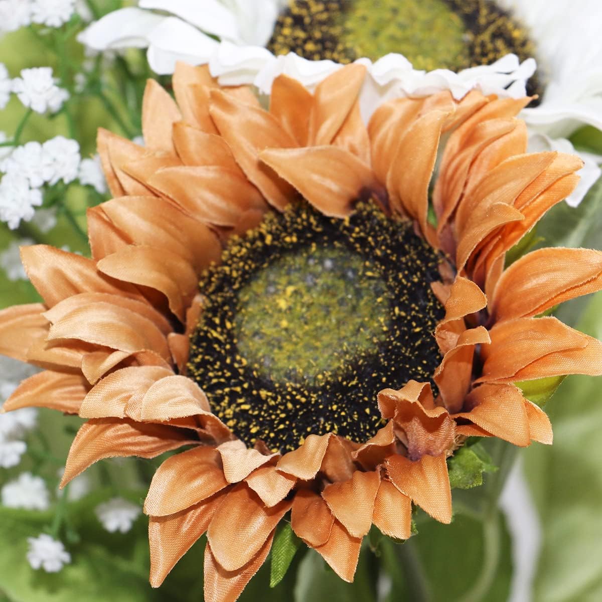 Olrla Long Stem Artificial Sunflowers for Tall Vase, Silk Fake Fall Sunflowers for Home Wedding Party Decoration (6 Mixed Colors) - Image 3