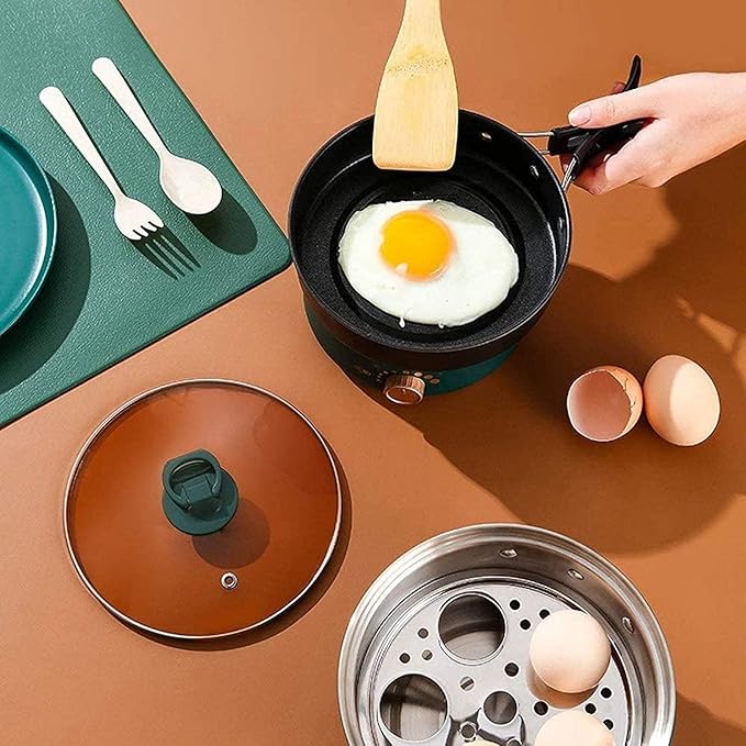 Olla Eléctrica Plegable Mini 304 Acero Inoxidable 500W 1L Verde miniatura 4