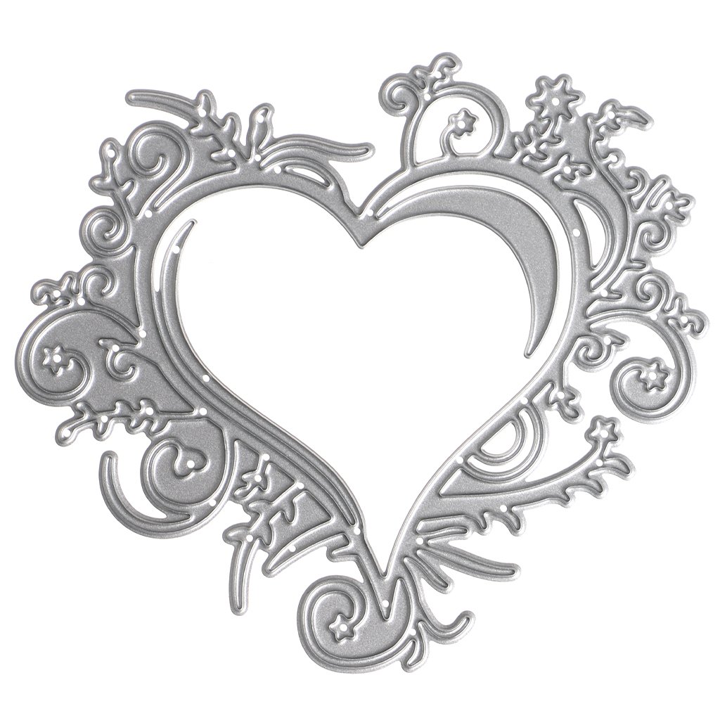 Lot De 2 Matrices De Découpe En Forme De Cœur En Dentelle Pour Loisirs Créatifs, Gaufrage, Scrapbooking, Cadre Photo, Décoration, Album En Papier, Cartes, Sucettes