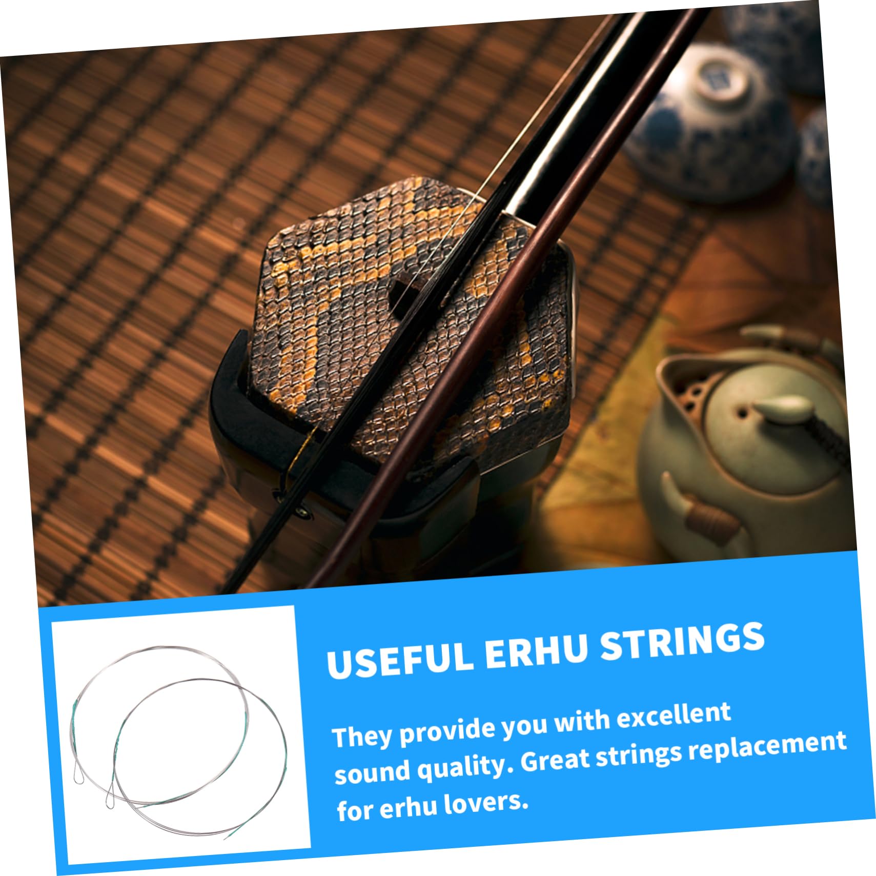 ibasenice Strings Set 2pcs Replacement Strings Uniform and Exquisite Workmanship for Musicians