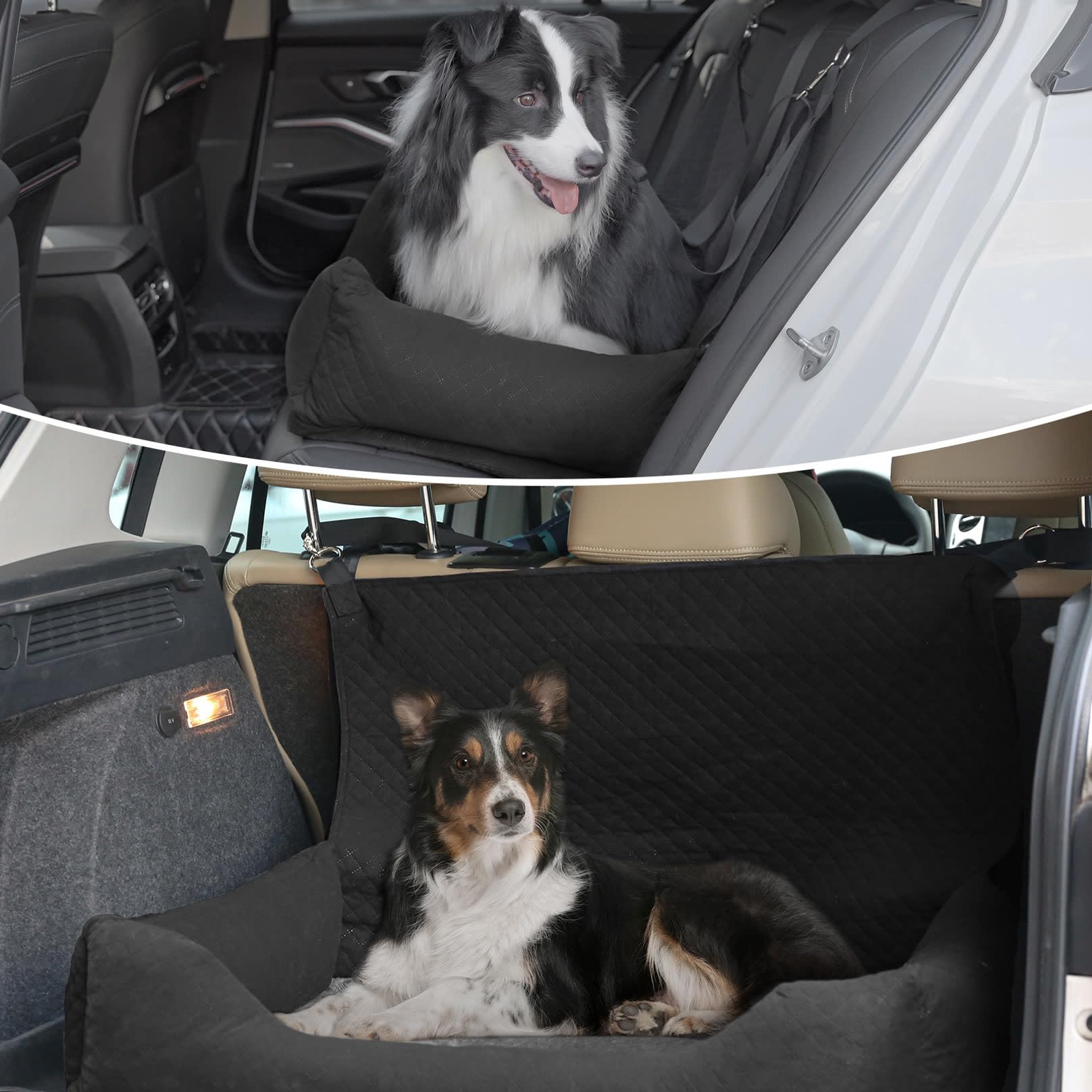 Asiento de Coche para Perros Antideslizante Desmontable Lavable Cómodo Seguro Multifuncional