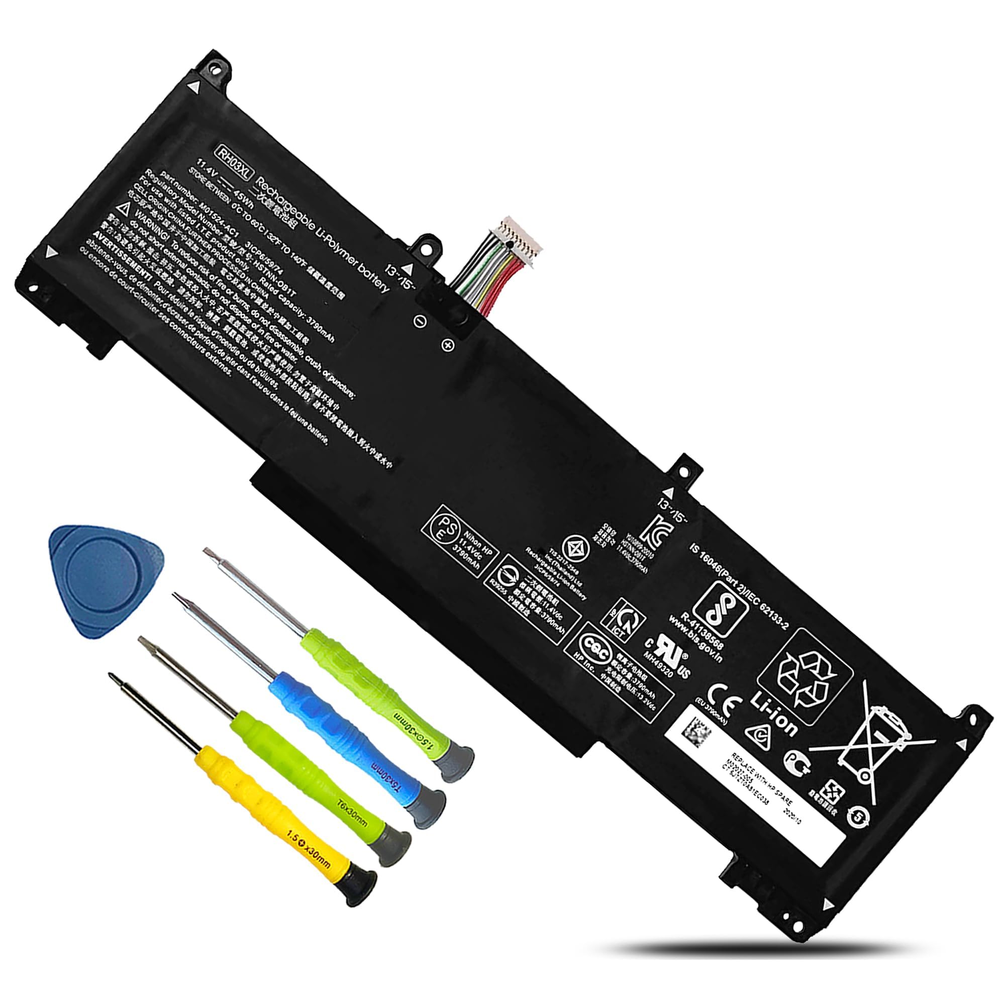 Amazon.com: BOWEIRUI 45Wh RH03XL M02027-005 Laptop Battery for HP