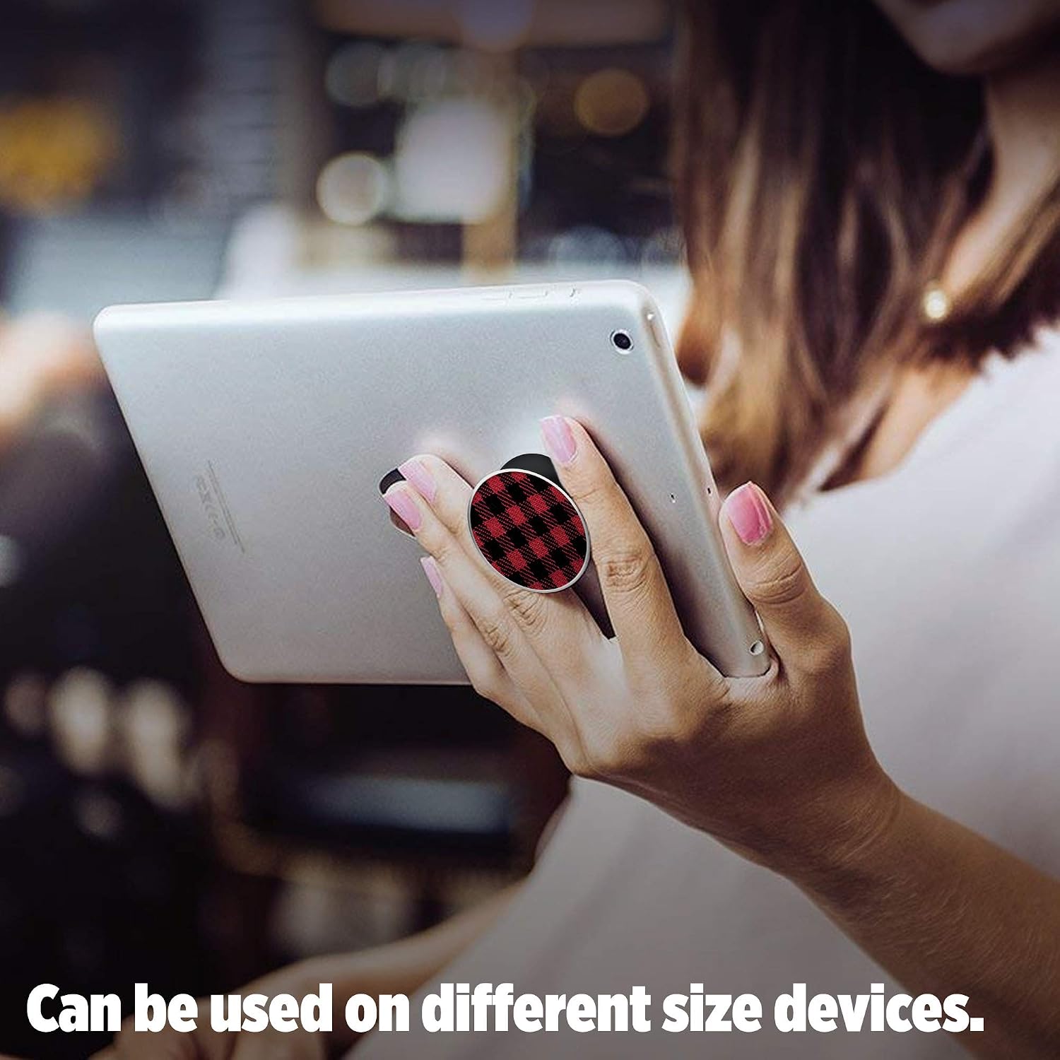 PopSockets: Collapsible Grip & Stand for Phones and Tablets - Classic Check Red