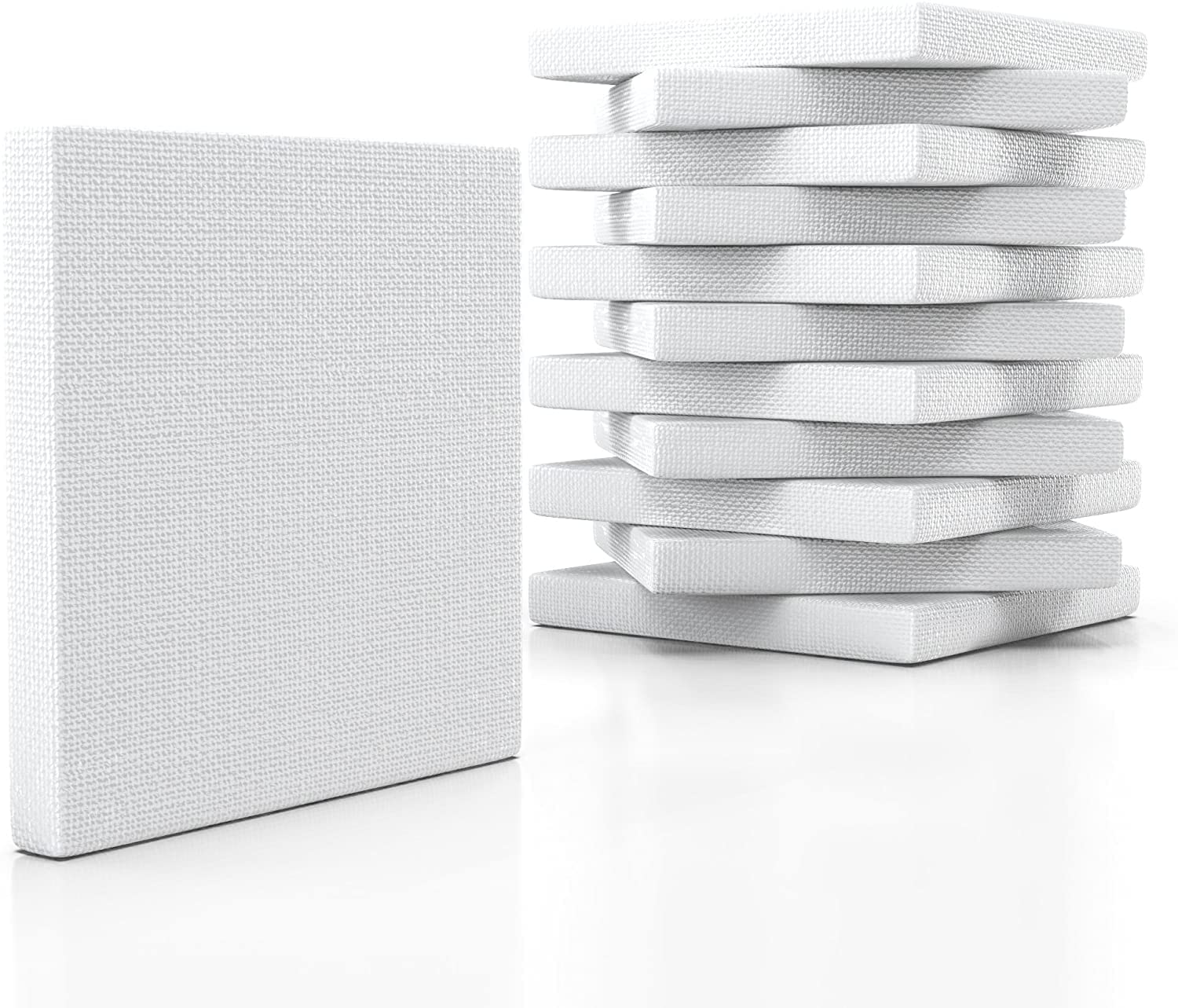 bpa Academy Art Supply 3"x3" Canvas for Painting, Supplies (12 Pack)