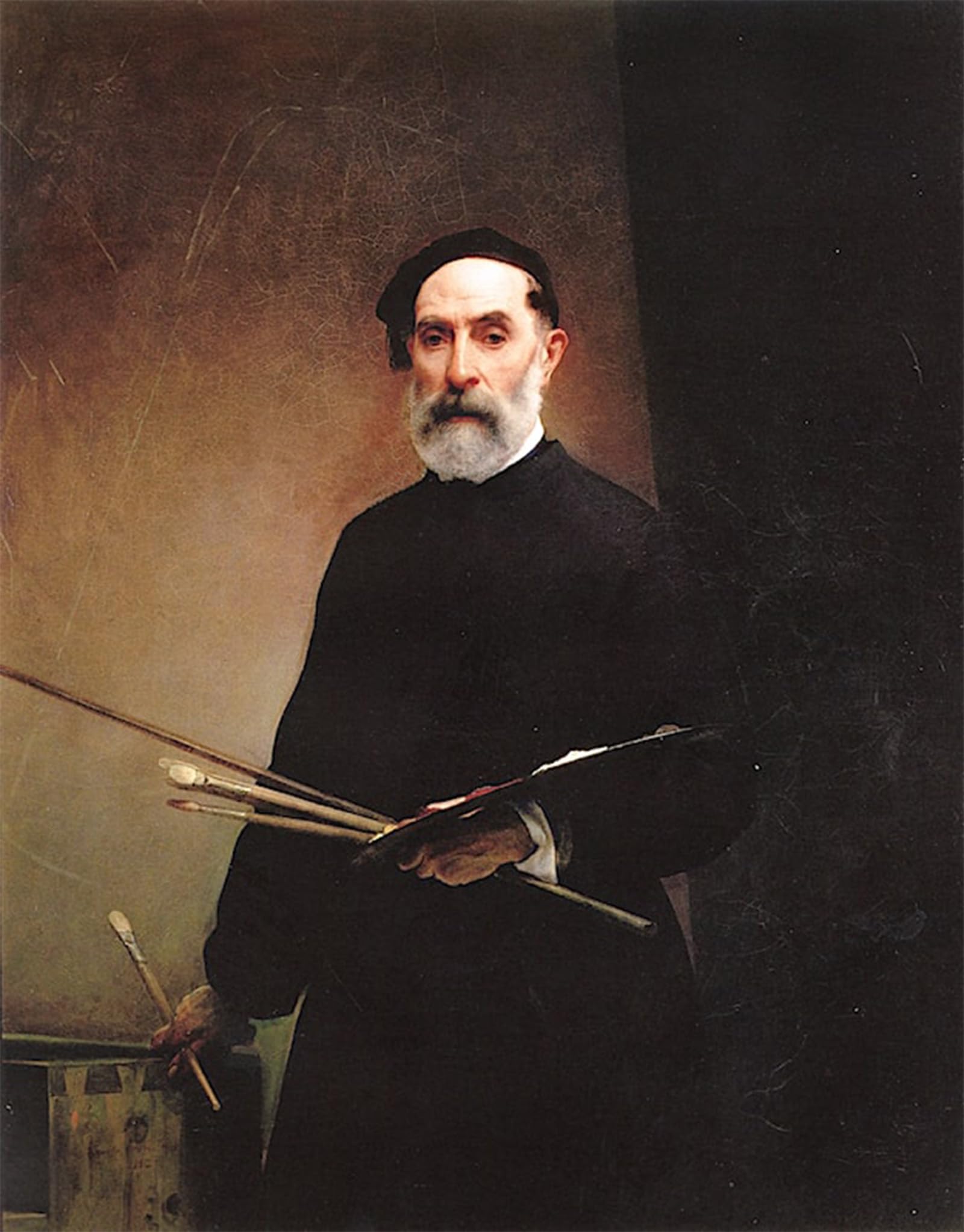 ARTXLXXBN Famous Painting Canvas Artwork Graffiti Print Self-portrait At the Age of by Francesco Hayez Portrait Canvas Image for Home Decor 60x90cm