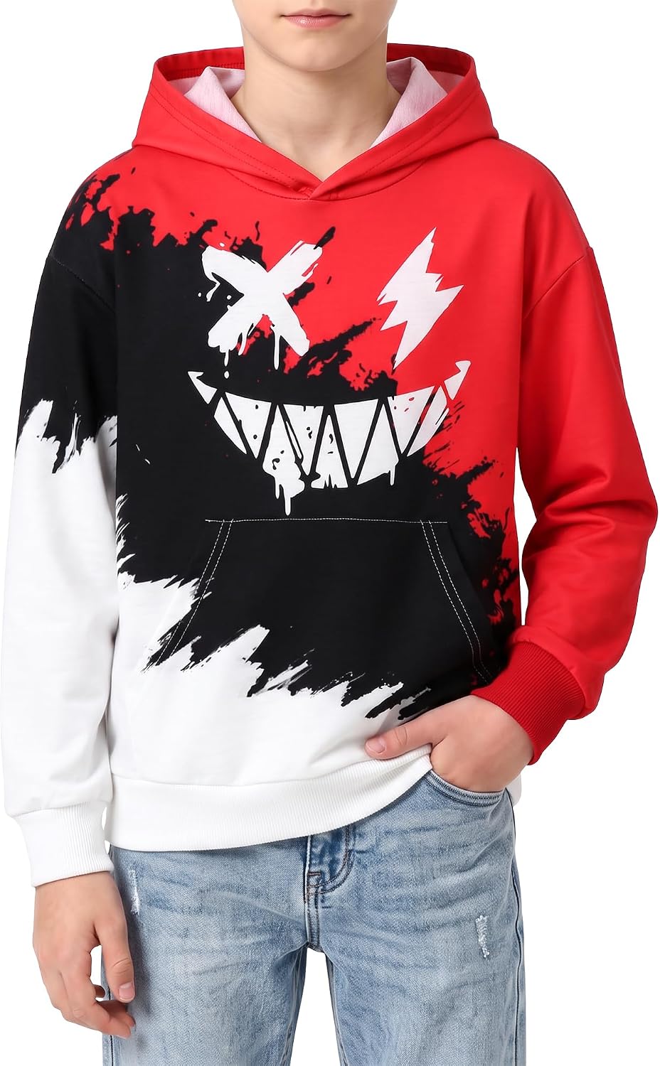DISAUR Boys Hoodies Graphic Pullover Sweatshirt Long Sleeve Size 5-14