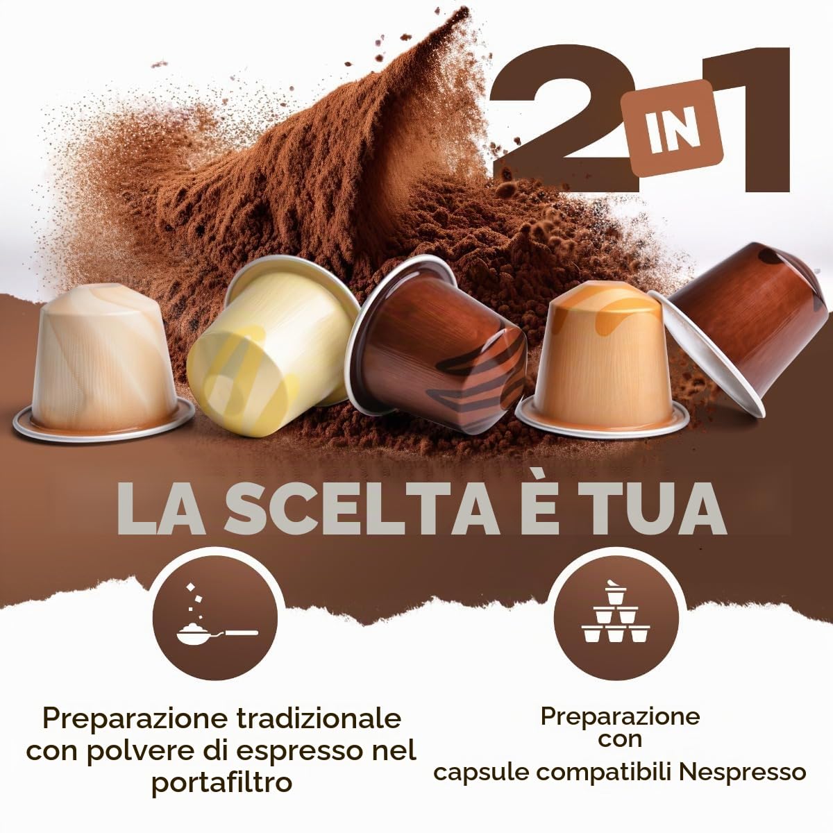 Profi Cook Macchina per espresso ProfiCook® | portafiltro | pompa per espresso professionale italiana | 20 bar | per caffè in polvere e capsule compatibili Nespresso | macchina per caffè | PC ES 1267