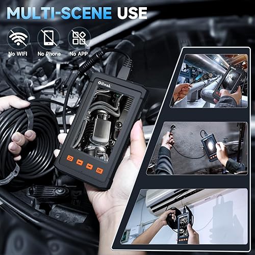 Miniatura 7 de Cámara endoscopio de doble lente Oiiwak de 0315in pantalla IPS de 43 pulgadas cámara de inspección de boroscopio HD 1080P cámara de drenaje de