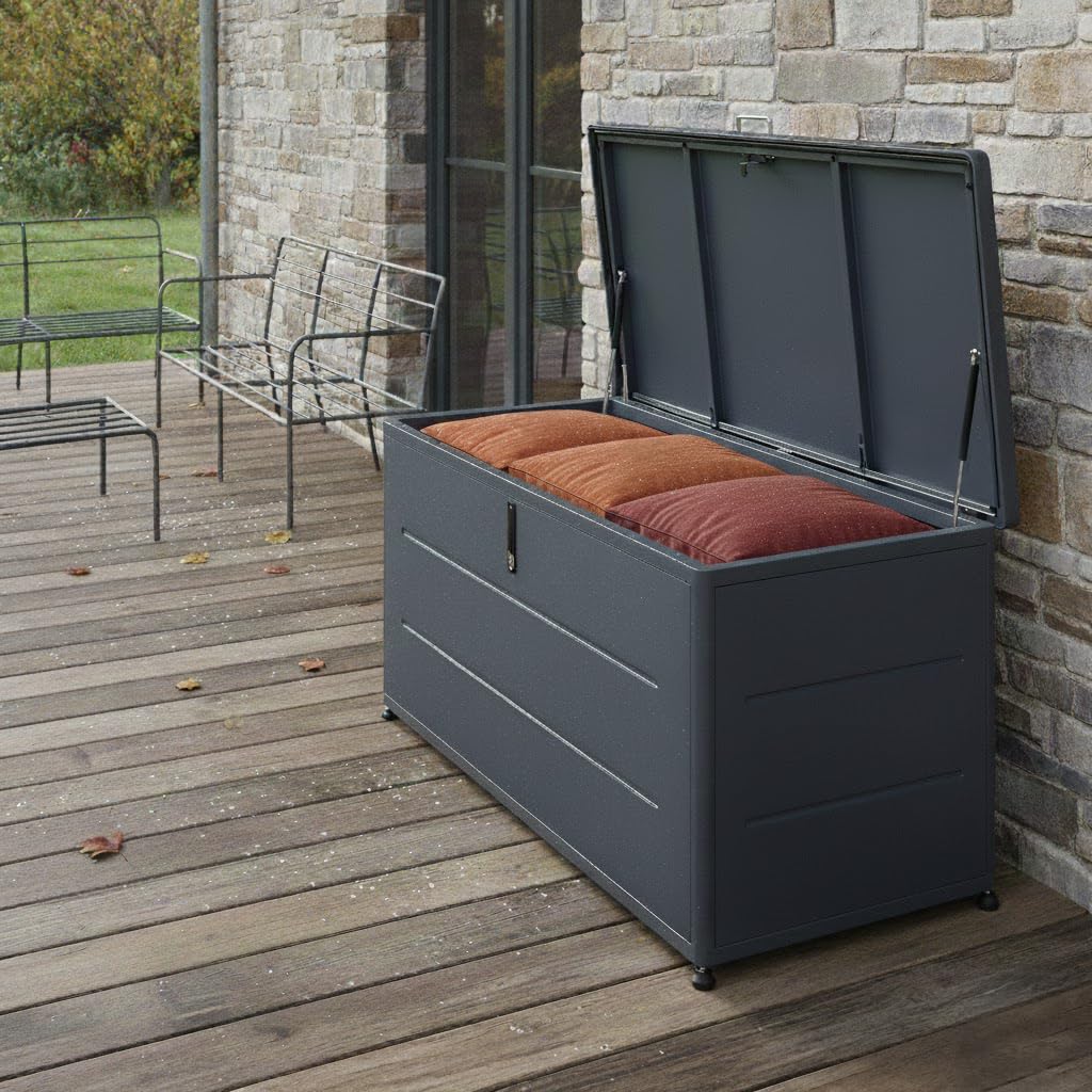 Coffre de Rangement Extérieur 460L Gris