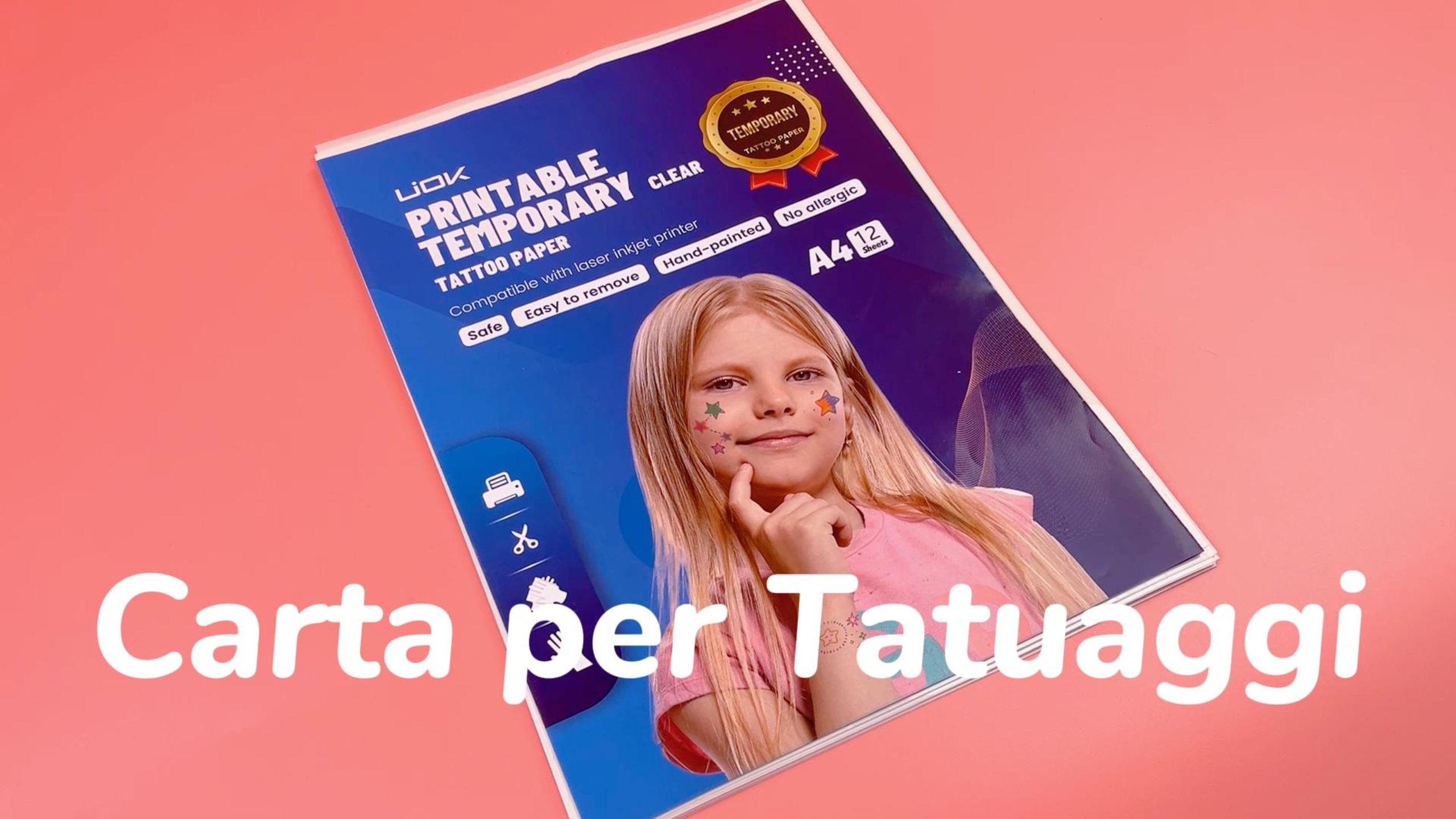 20 Fogli A4 Carta Transfer Per Tatuaggi - Kit 4 Strati Per Stencil Fai-da-te, Carta Copiativa Per Artisti