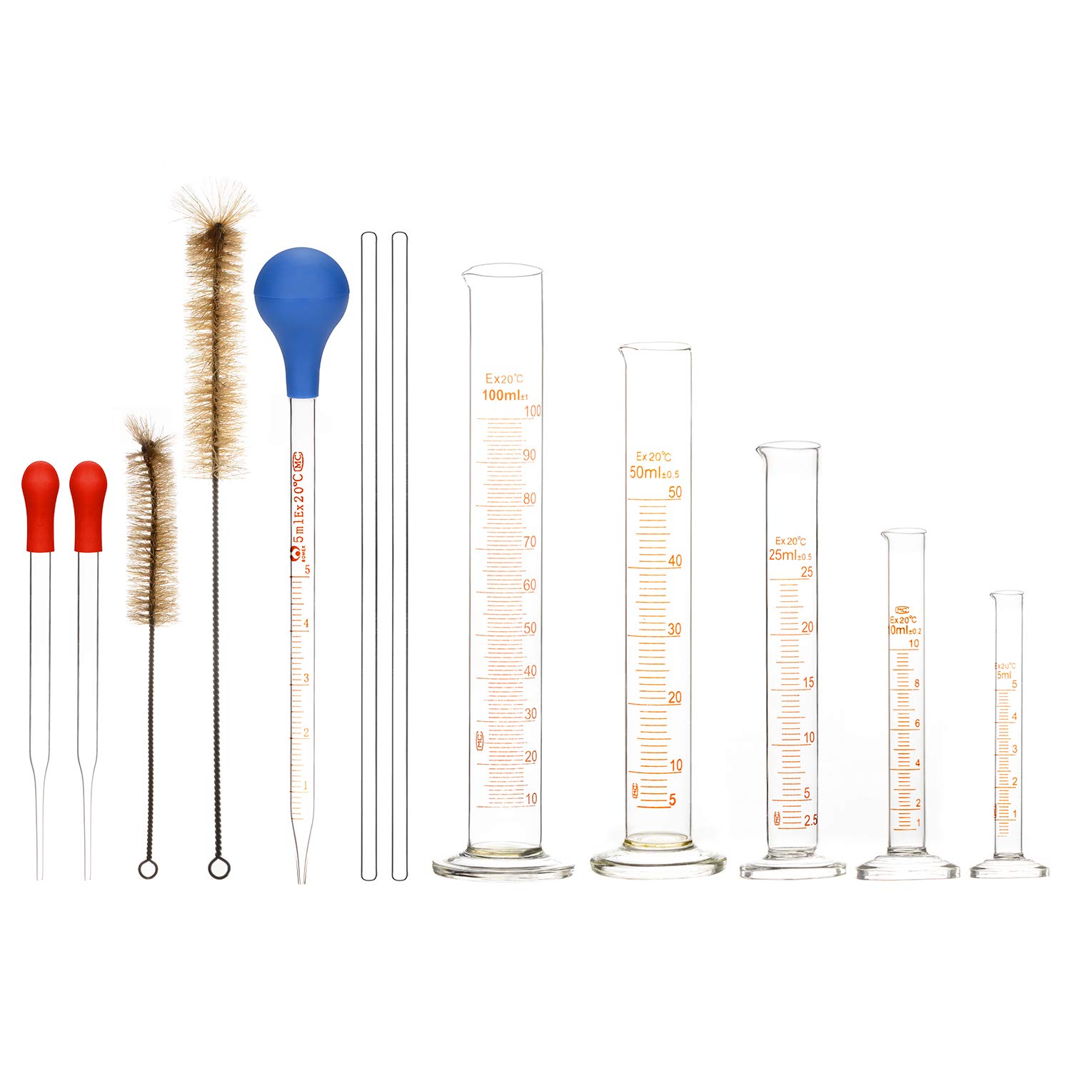 The Graduated Rods Buy stonylab Graduated Cylinder Set, 12 Pcs - Include 5 Borosilicate ...