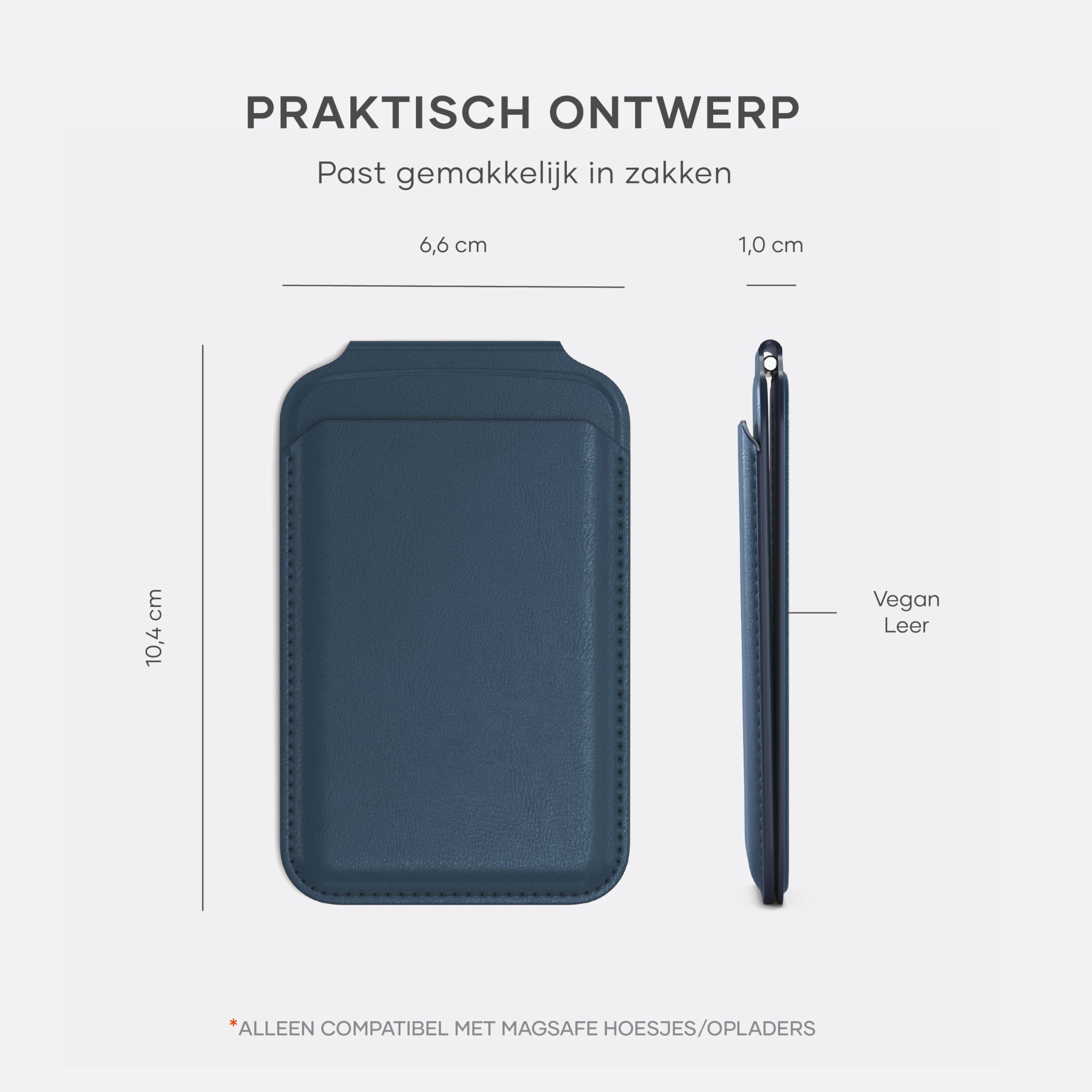 PAGONGO Magsafe Wallet Stand, Mag Safe Wallet, Magnetische Portemonnee voor iPhone, Magnetische Telefoonportemonnee, Magsafe Portemonnee met Treklip, Houder voor 6 Kaarten, Bruin