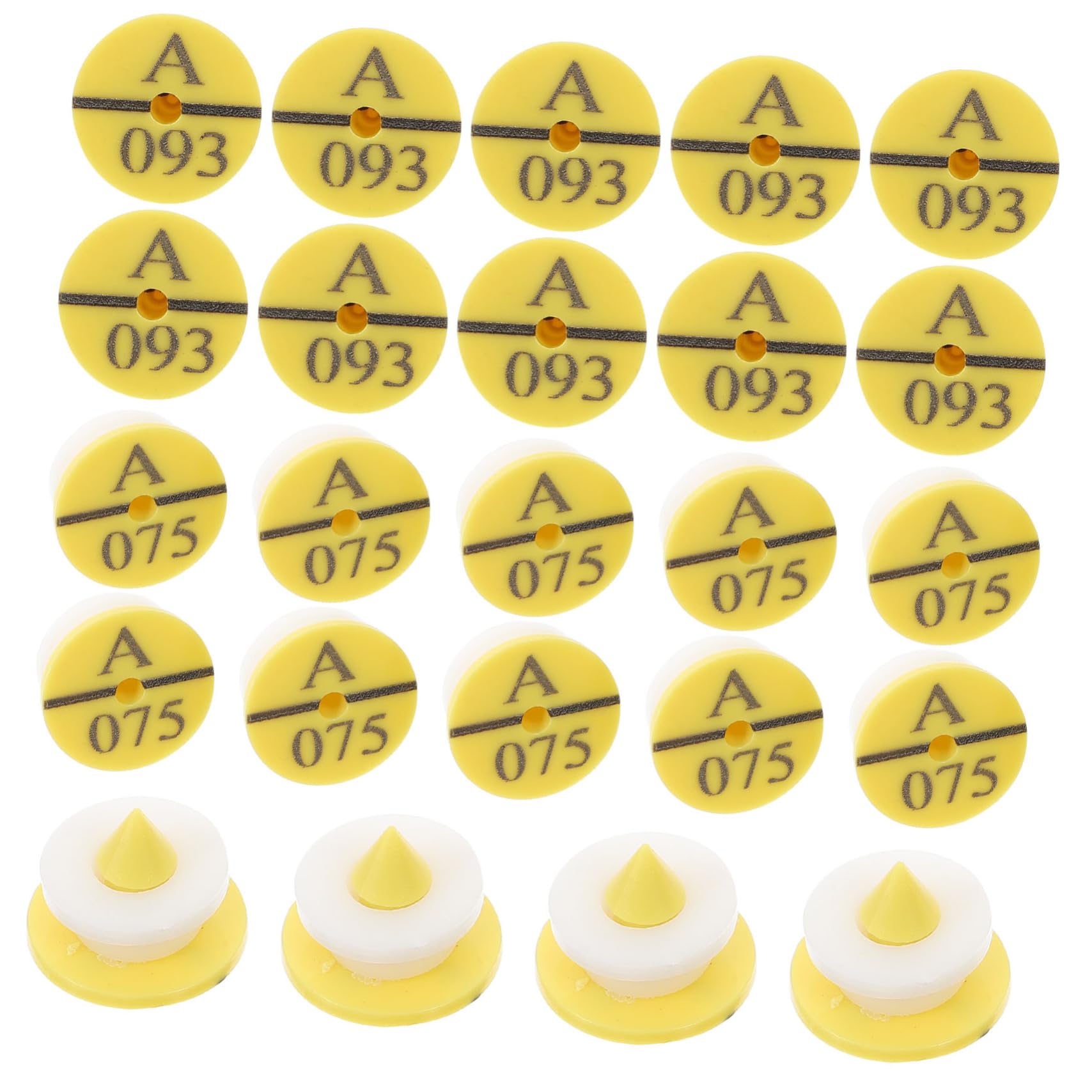 YARNOW 5 Ensembles Étiquettes D'Oreille De Lapin Étiquettes Anti-Mouches Pour Bovins Étiquettes D'Oreille Pour Vaches Étiquettes D'Identification Pour Bovins 50 pièces * 5