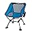 iClimb Ultralight Compact Camping Folding Beach Chair with Anti-Sinking Large Feet and Back Support Webbing (Blue - Square Frame)