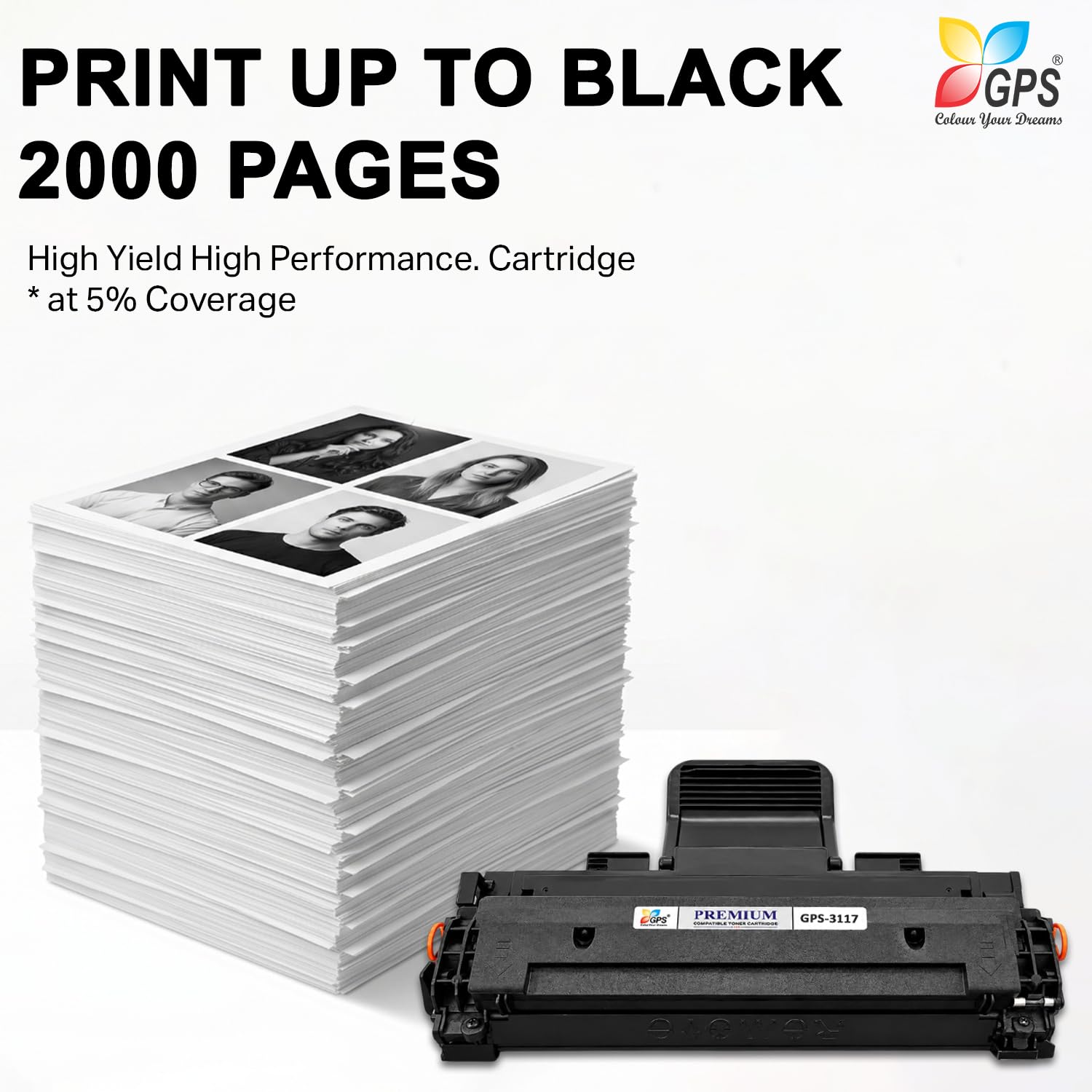 GPS 3117 Toner Cartridge Compatible for Xerox Phaser 3117, 3122, 3124, 3125 & Samsung ML-1610, ML-2010, SCX-4521F | Black | Pack of 1 | Page Yield: 2,000 Pages 1
