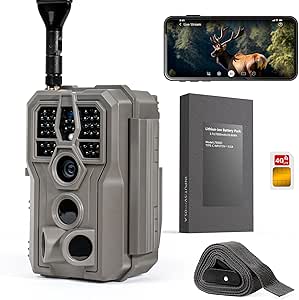 GardePro X66 Pro Cellular Trail Camera, Live View, Built-in GPS, 7800mAh Battery, Shared Data Plan, On Demand HD Photo & Video, Compatible with Verizon/AT&T/T-Mobile, 100ft No Glow Night Vision asin的图片