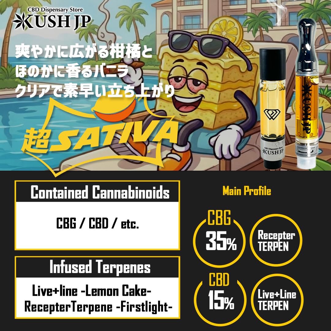 Amazon | 【KUSH JP】 超SATIVA 1.0ml 【新基準対応】高濃度 CBG × CBD