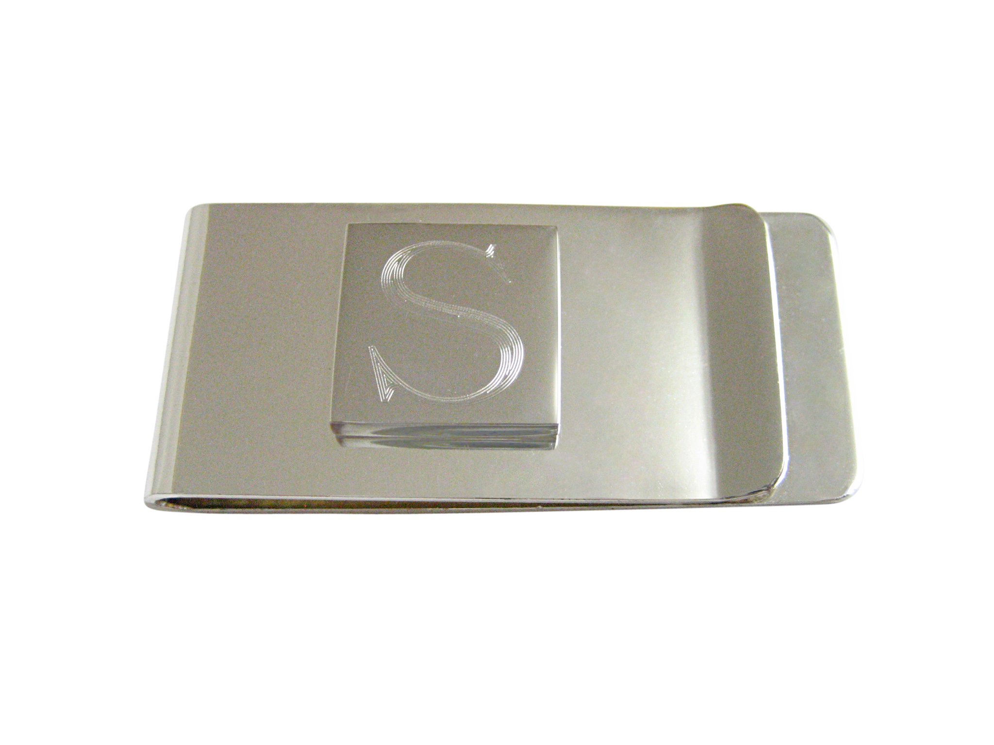 kiola designs Letter S Etched Monogram Money Clip, NA-picture-32