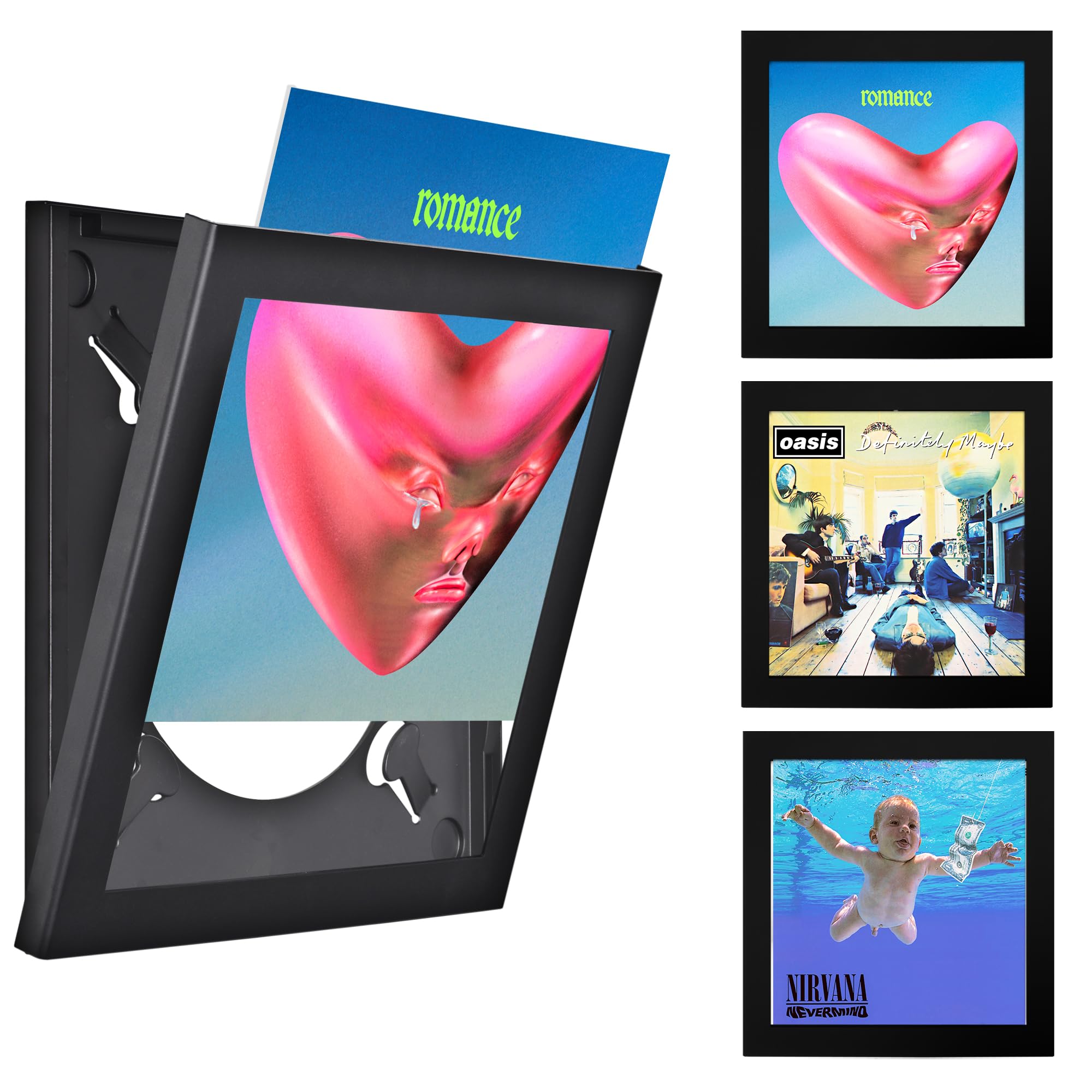 Cornice Art Vinyl flip & frame confezione tripla nera