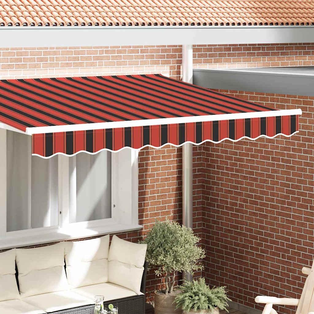 Remplacement Lambrequin Store banne en Polyester 3,5 m résistant aux intempéries déperlant Orange Noir Jaune pour pergola Balcon terrasse ombrage extérieur Protection Soleil