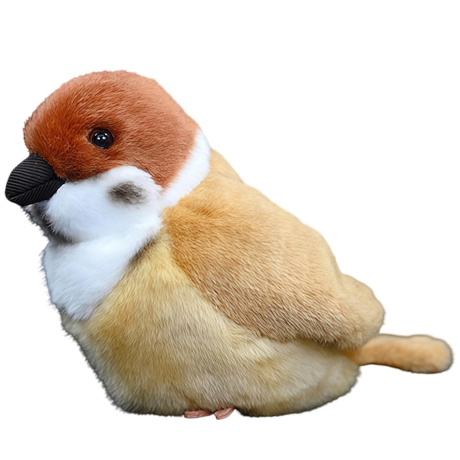 Realistic Eurasian Tree Sparrow Plush Toy - Lifelike Bird Stuffed Animal with Authentic Details