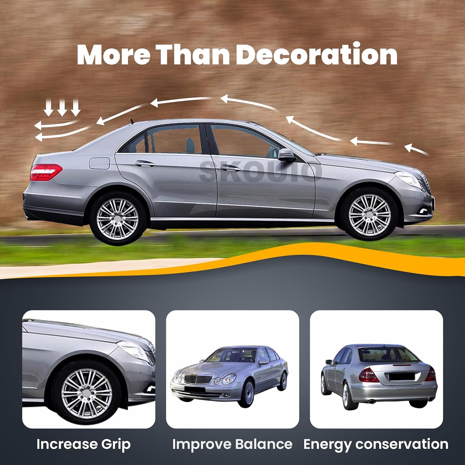 rear spoiler wing for mercedes-benz e class w211 e280/ e300/ e320/ e350/ e500/ e550 2003-2009 glossy black auto exterior abs tail trunk lip spoiler wing aerodynamic styling black spoiler wing