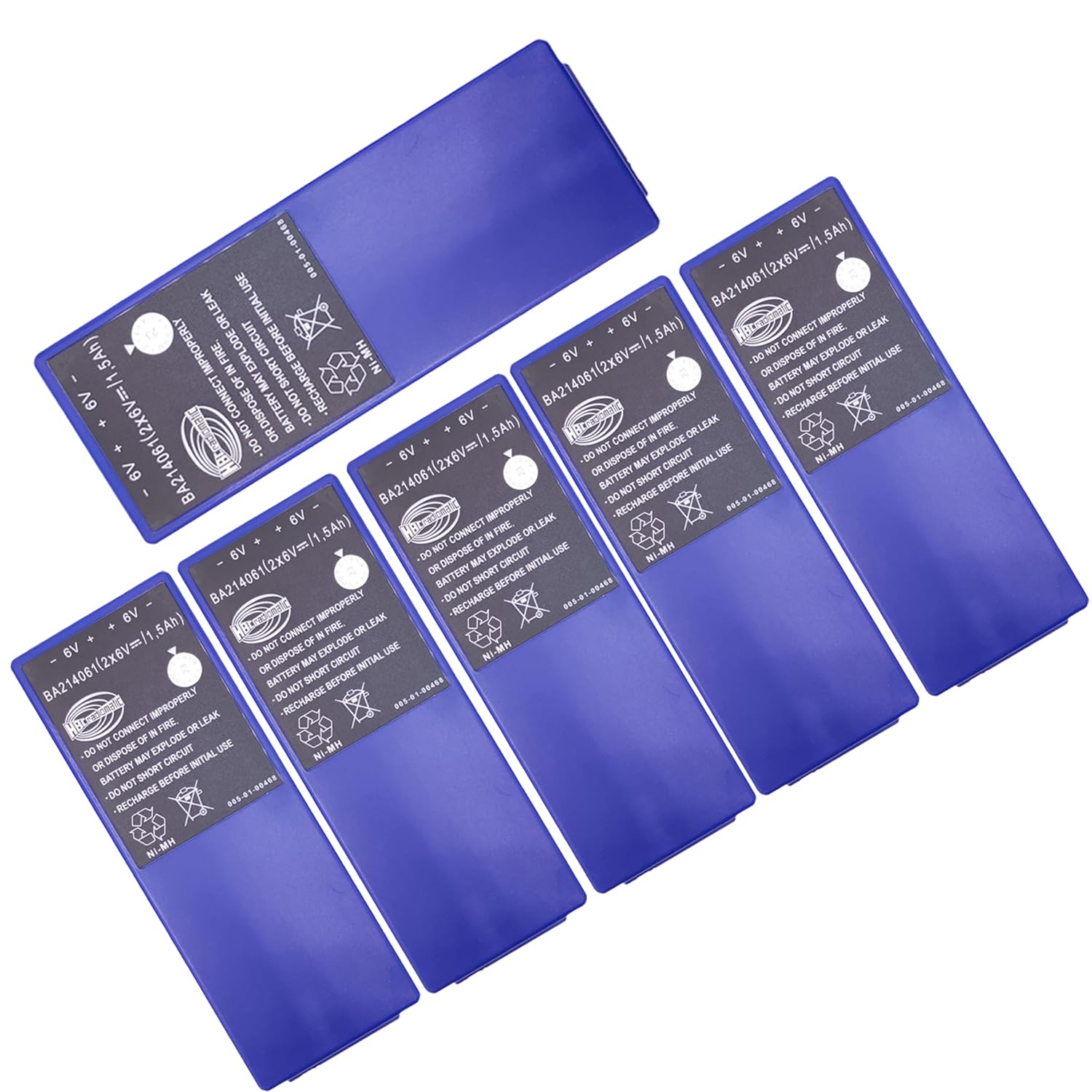 XCGonSa 6-Pack 6V 1500mAh Replacement Battery for HBC Radiomatic BA213020 BA214061 FUB10AA Battery