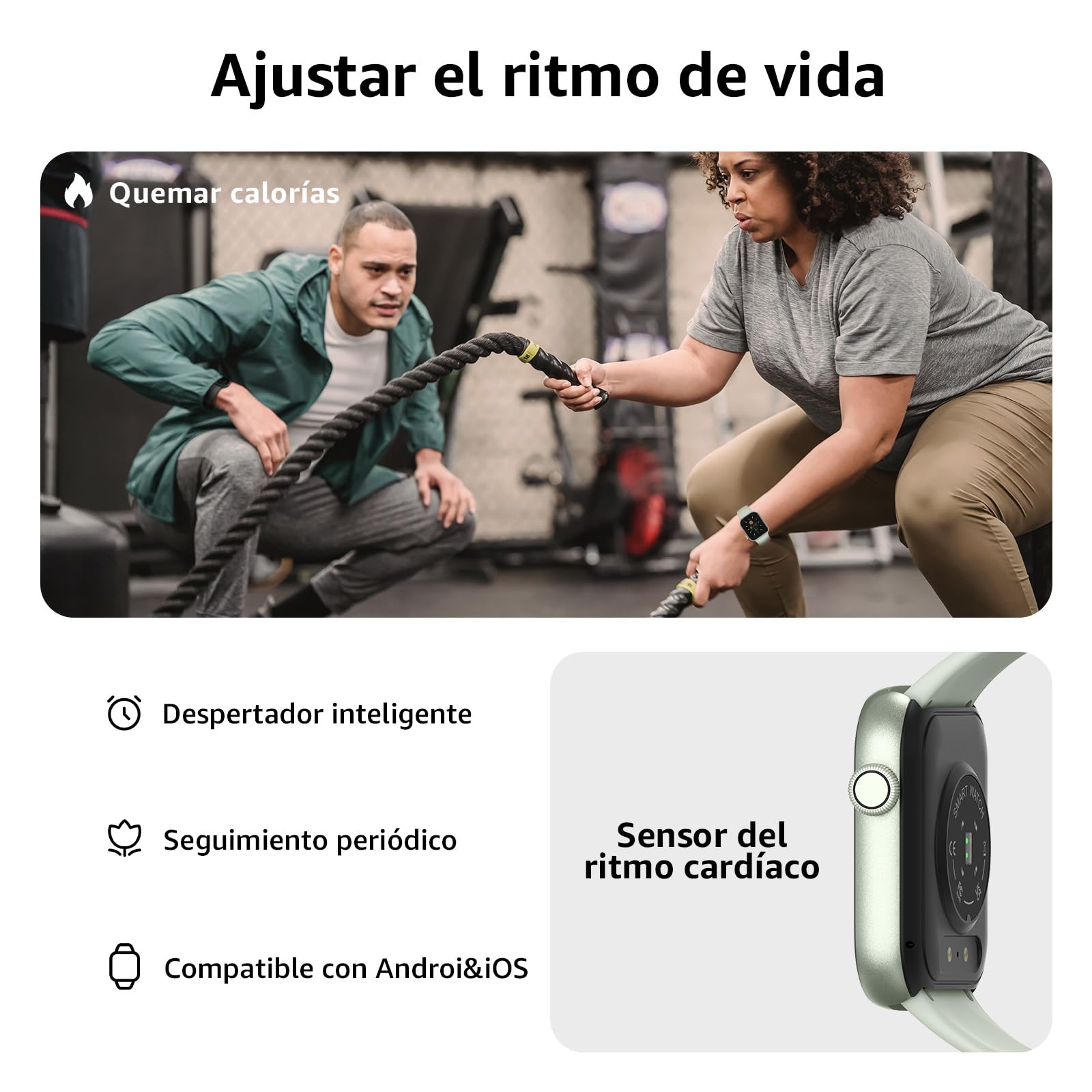 Reloj Inteligente Mujer Hombre, 1.85" Smartwatch con Llamadas Bluetooth, 140+ Modos Deportivos Smart Watch con SpO2/Pulsómetro/Monitor de Sueño/Podómetro, Impermeable IP68 Smart Watch Para Android iOS