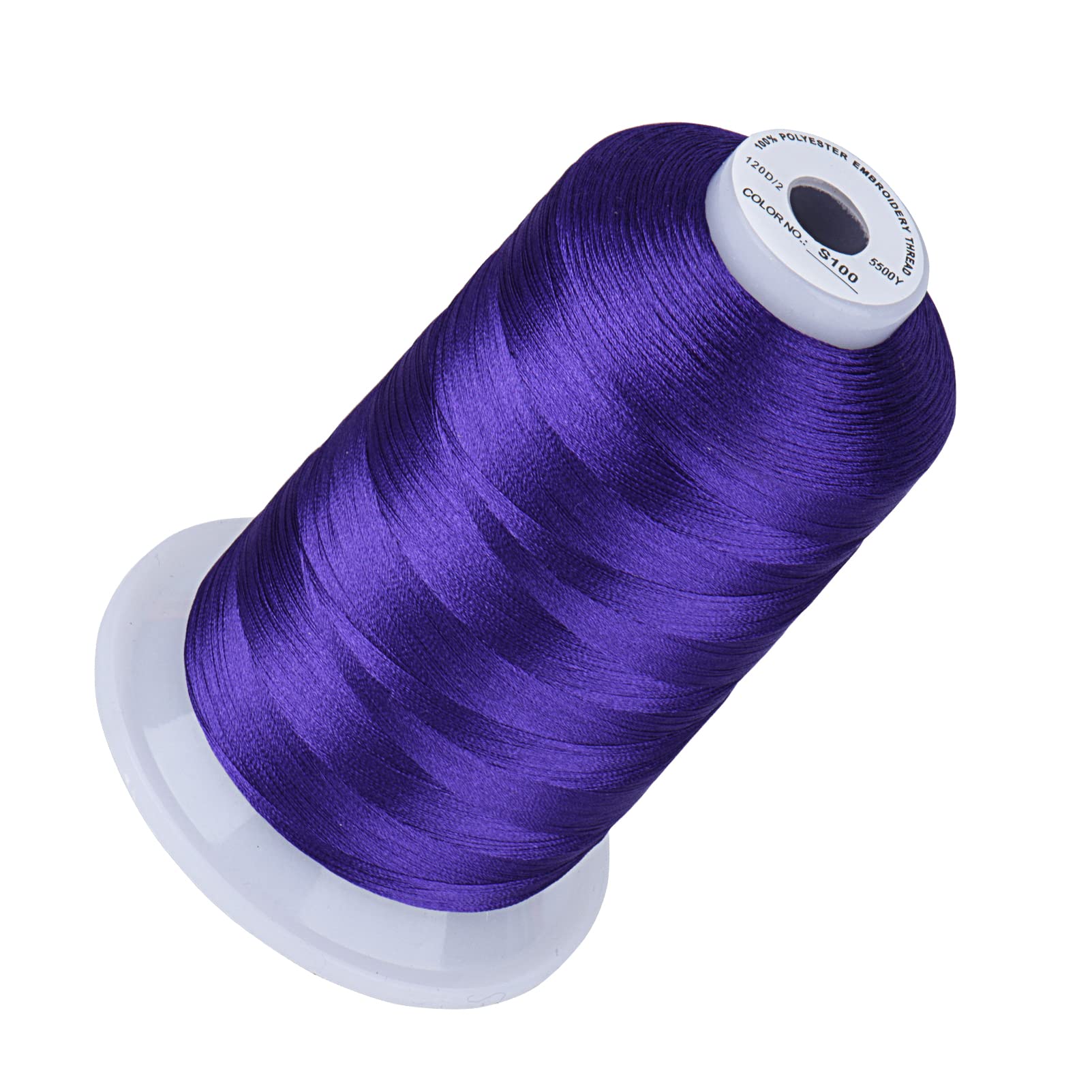 Simthread Embroidery Machine Thread 5000M 40WT Polyester, Soft Grape S100