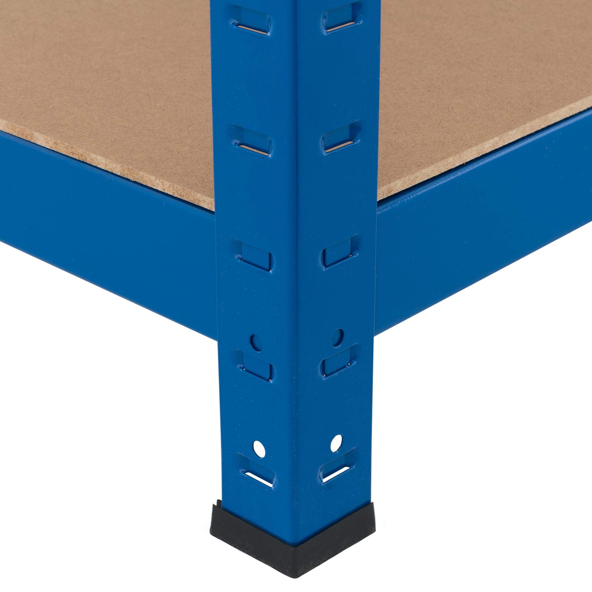 ESTEXO Lagerregal Steckregal Schwerlastregal Kellerregal Regal verzinkt Werkstattregal Werkbank Regal Blau 200x100x60cm | 875kg