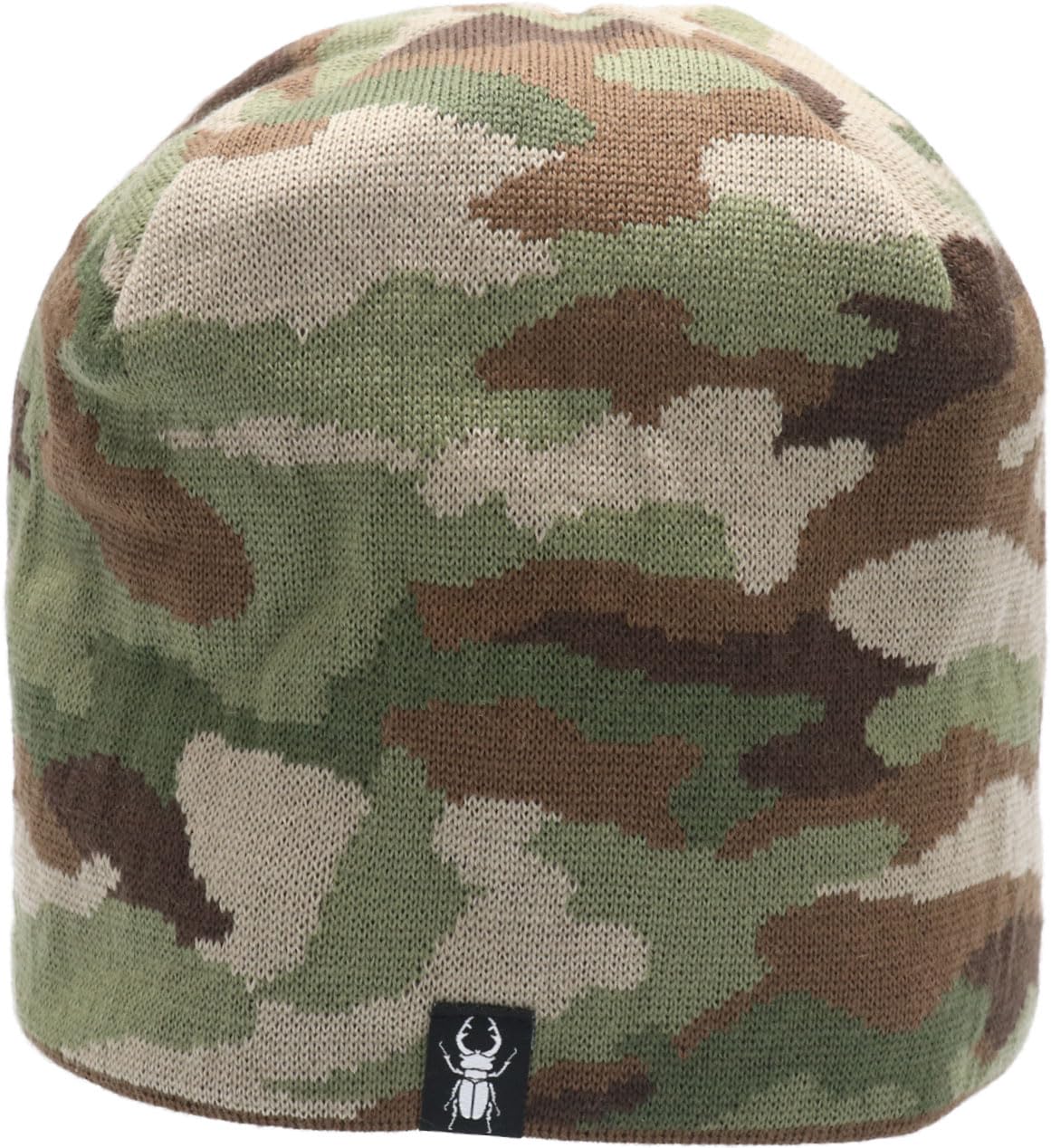 Unisex Beanie aus Schurwolle mit Tarnmuster