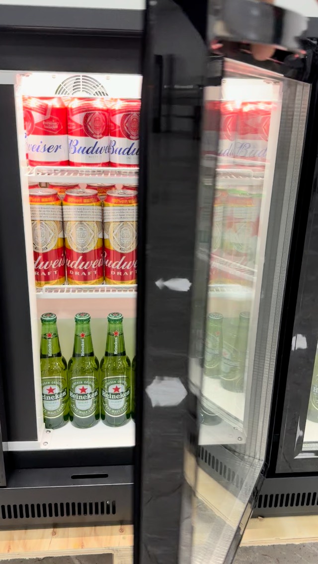 Image of Back Bar Cooler Under Counter Beverage Refrigerator, 13 Cu Ft Undercounter Fridge,3 Door 53.5 inch Commercial Beer Built-In Cooler with LED Light Adjustable Shelves Safety Locks,ETL Approval