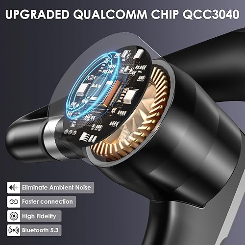 Miniatura 8 de EKVANBEL Auricular Bluetooth V5.3, auricular inalámbrico con estuche de carga de 1000 mAh, tiempo de conversación 96 horas, auriculares con